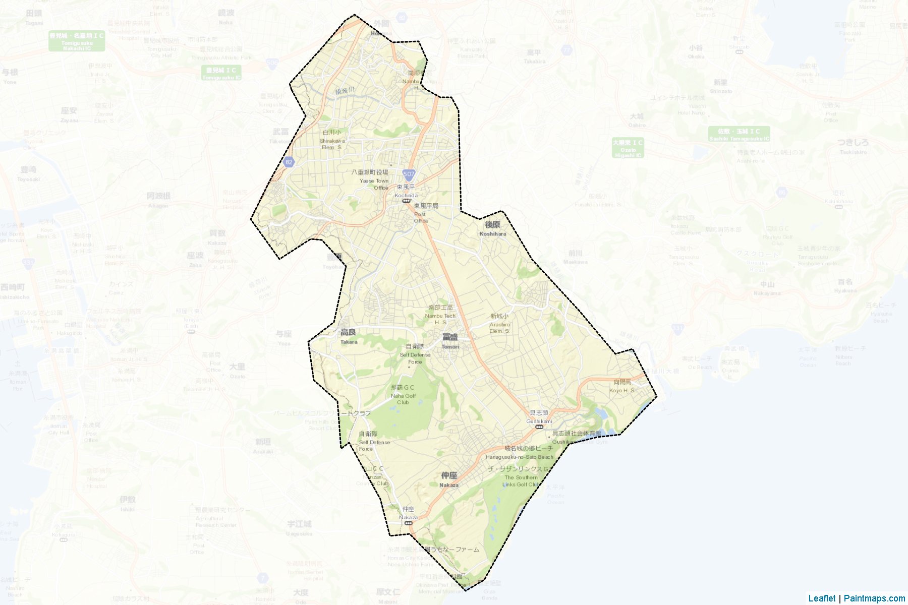 Yaese (Okinawa Prefecture) Map Cropping Samples-2