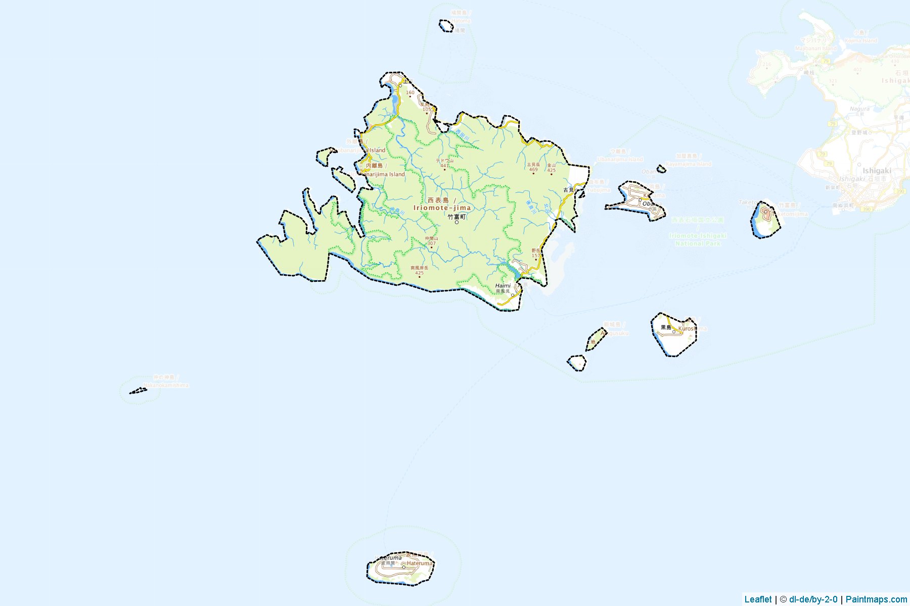 Muestras de recorte de mapas Taketomi (Okinawa)-1