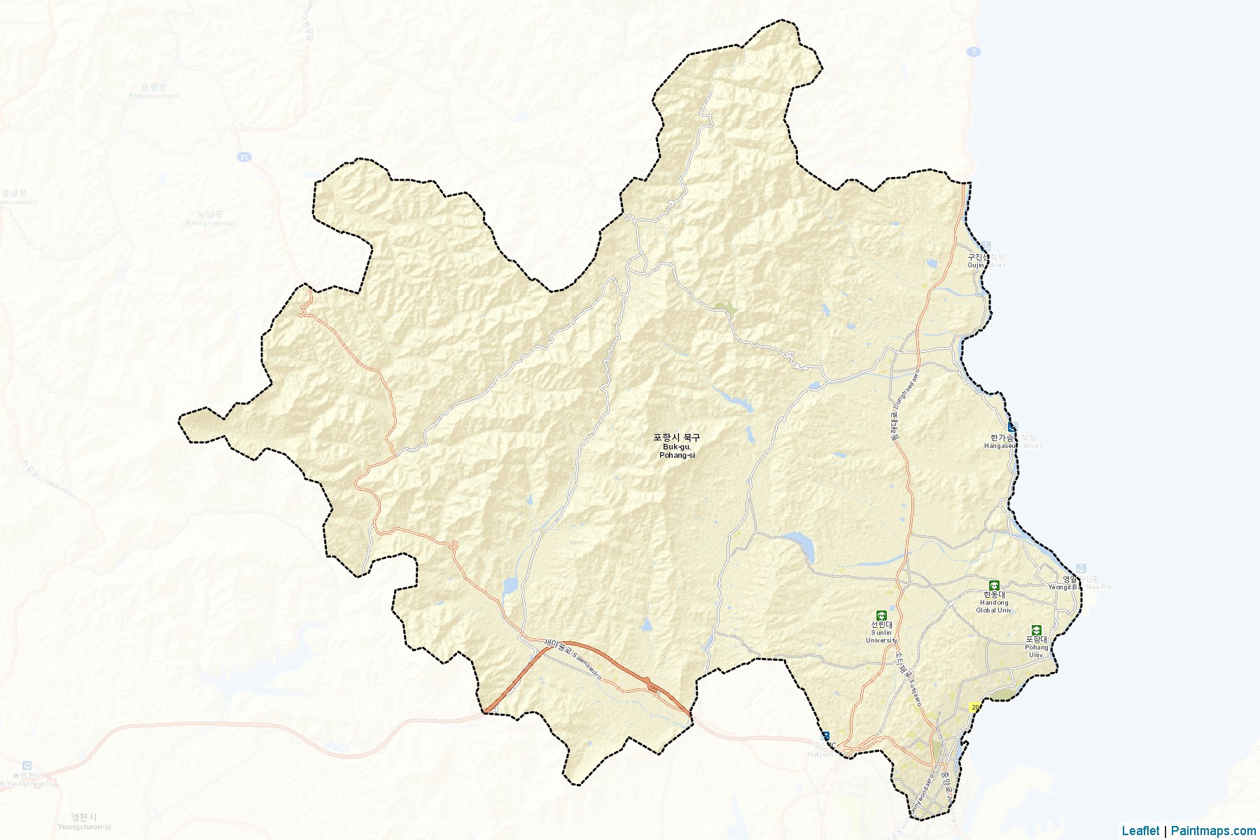 Buk (Gyeongsangbuk-Do) Map Cropping Samples-2