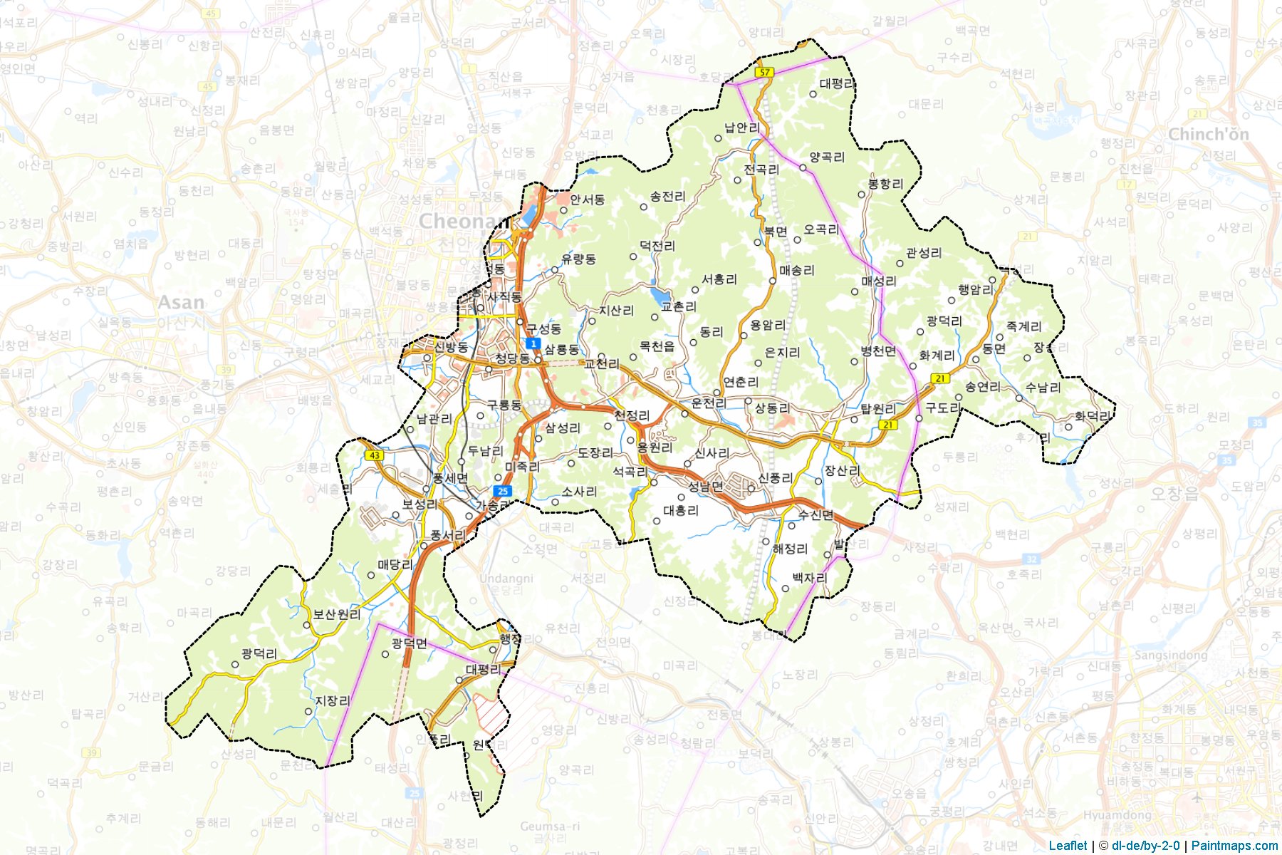 Dongnam (Chungcheongnam-Do) Map Cropping Samples-1