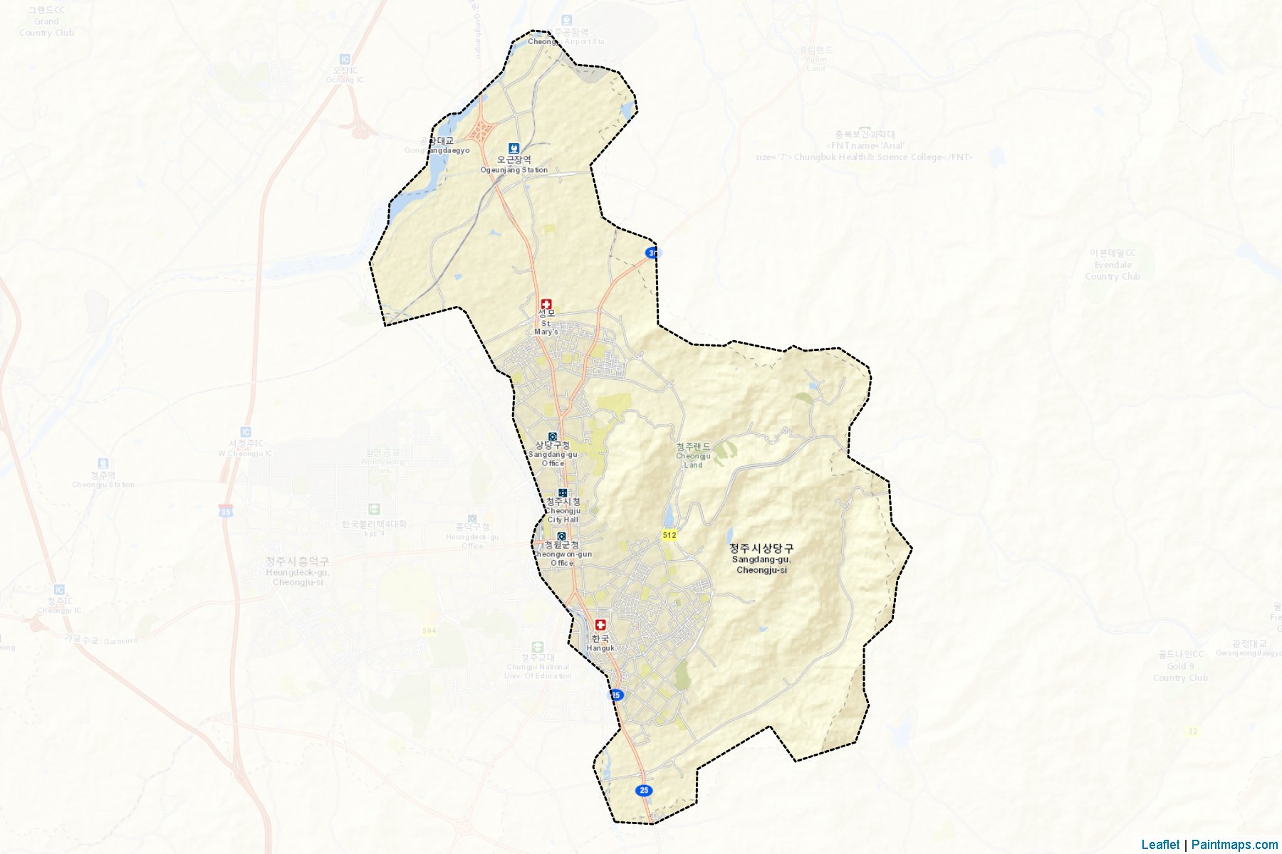 Muestras de recorte de mapas Sangdang (North Chungcheong)-2