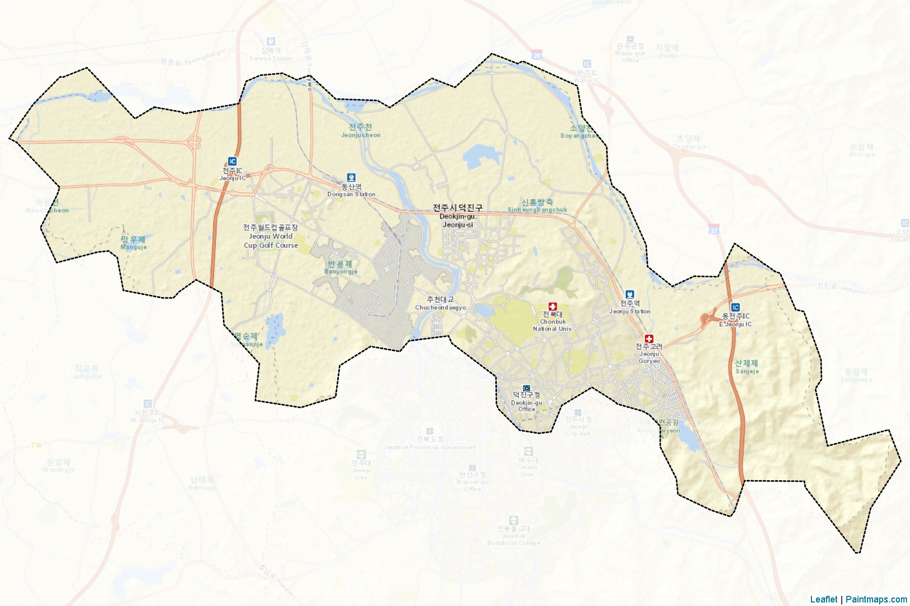 Muestras de recorte de mapas Deokjin (North Jeolla)-2