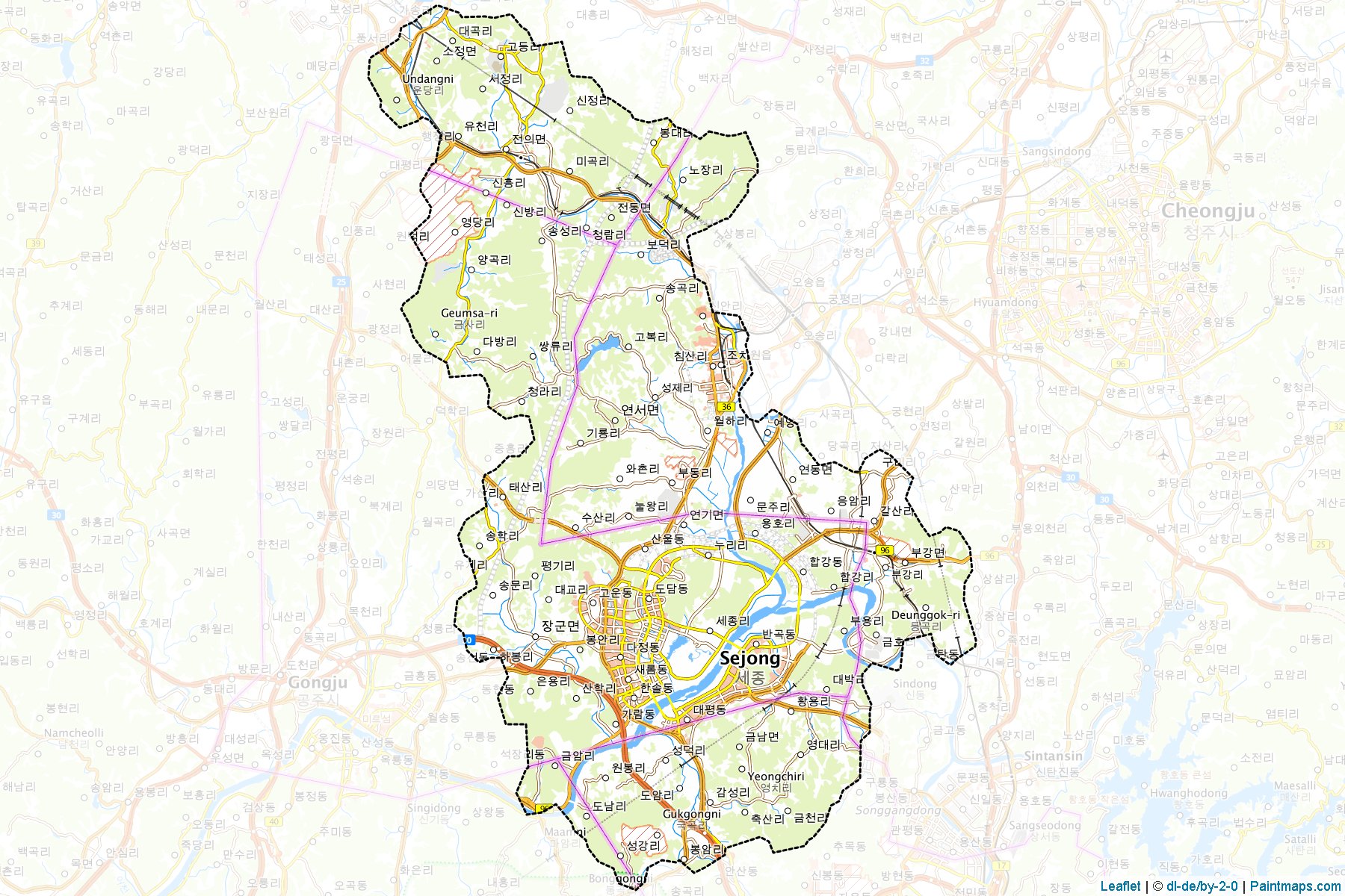 Sejong (Chungcheongnam-Do) Map Cropping Samples-1