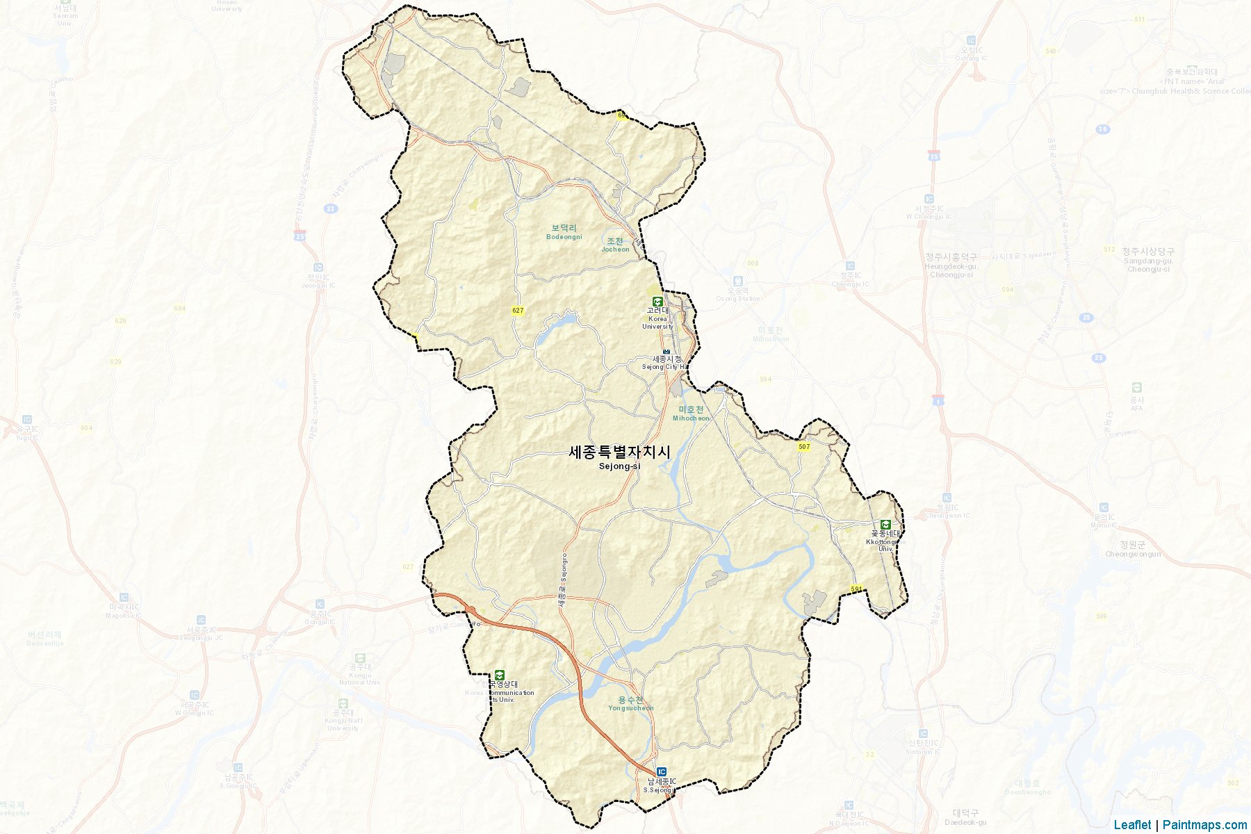 Sejong (Chungcheongnam-Do) Map Cropping Samples-2