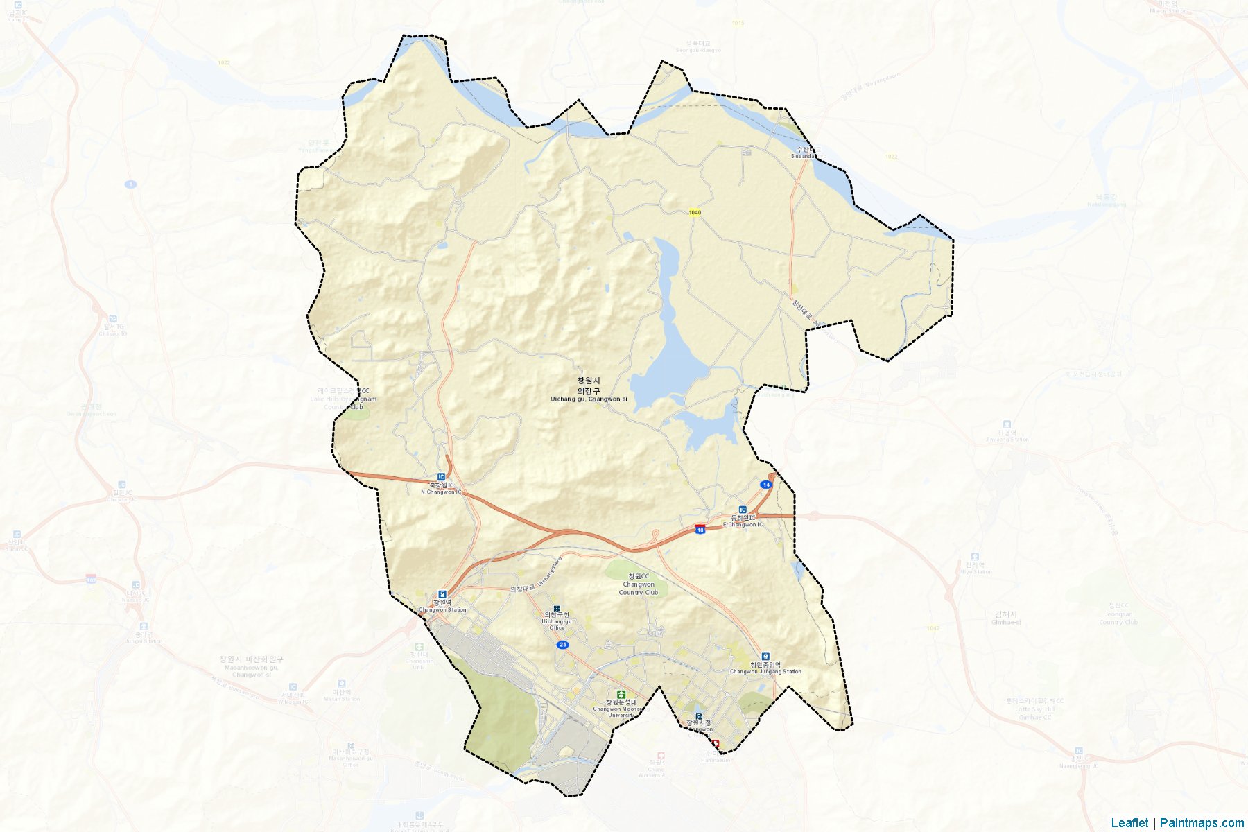 Uichang (Gyeongsangnam-Do) Map Cropping Samples-2