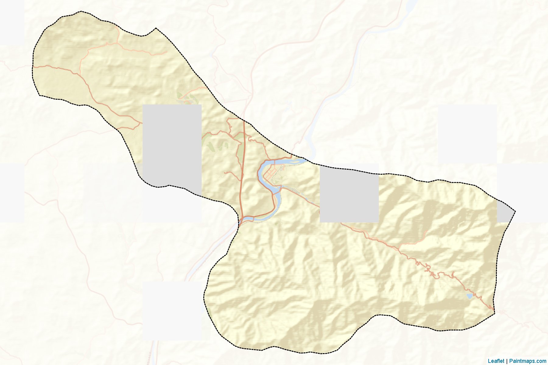 Muestras de recorte de mapas Hyangsan (P'yŏngan-bukto)-2