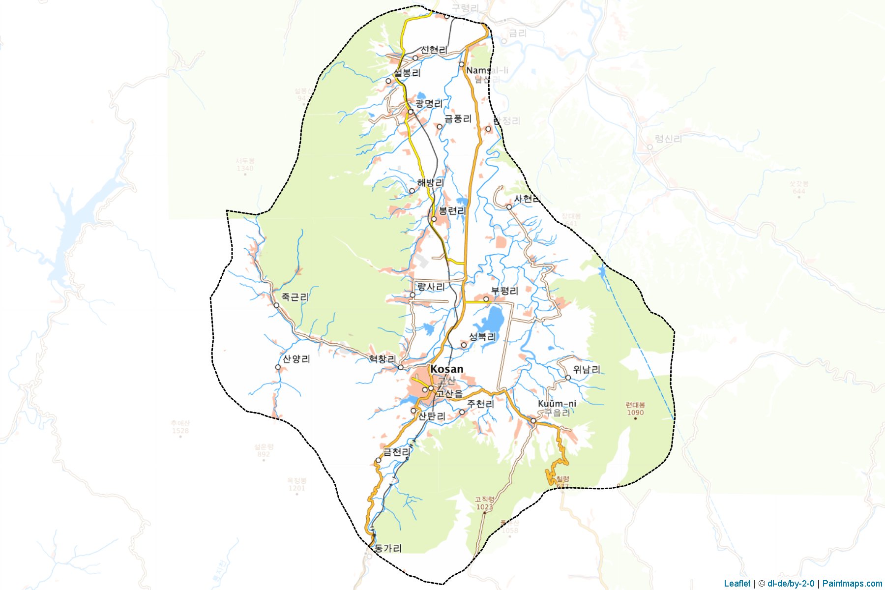 Kosan (Kangwon-do) Map Cropping Samples-1