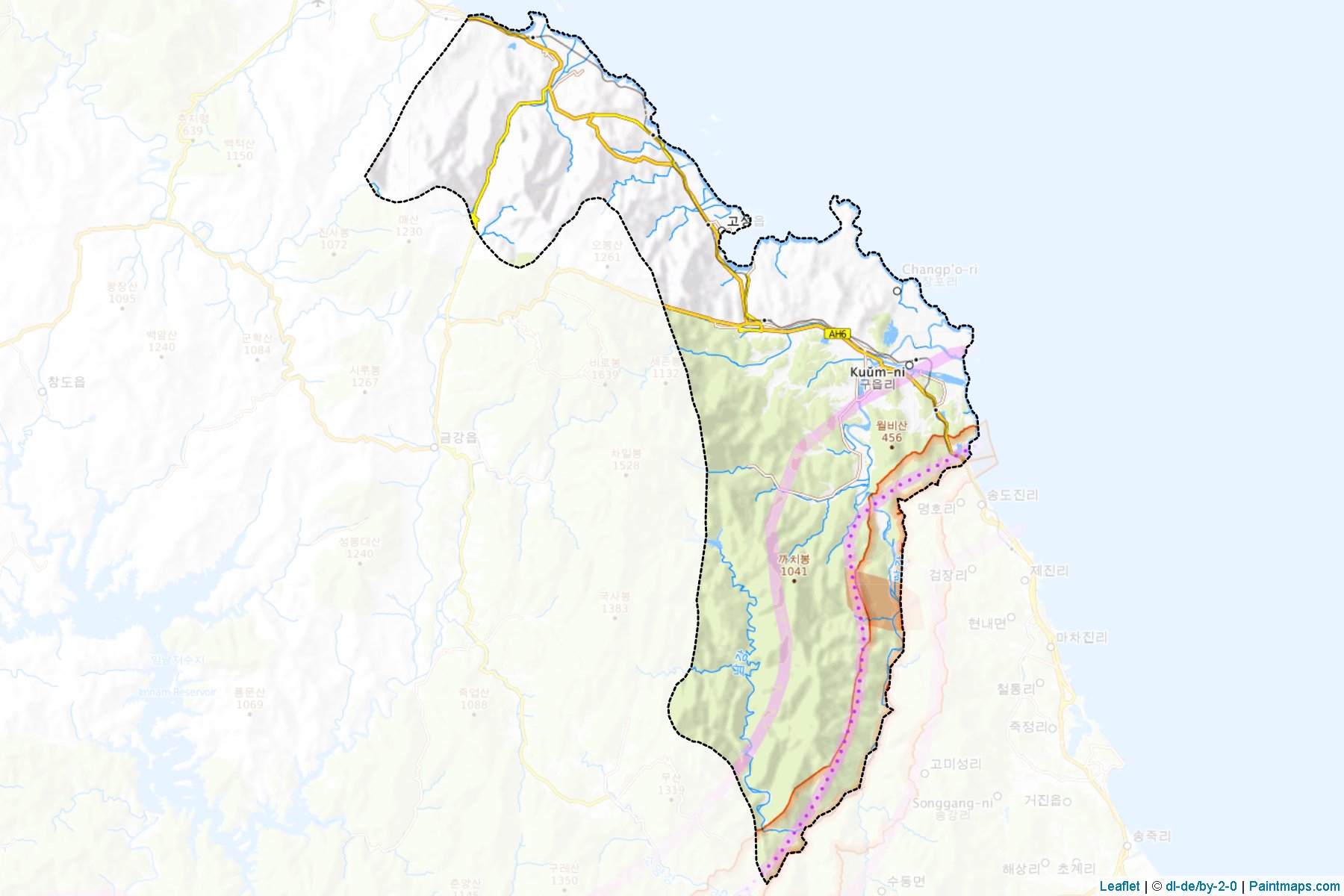 Kosong (Kangwon-do) Map Cropping Samples-1