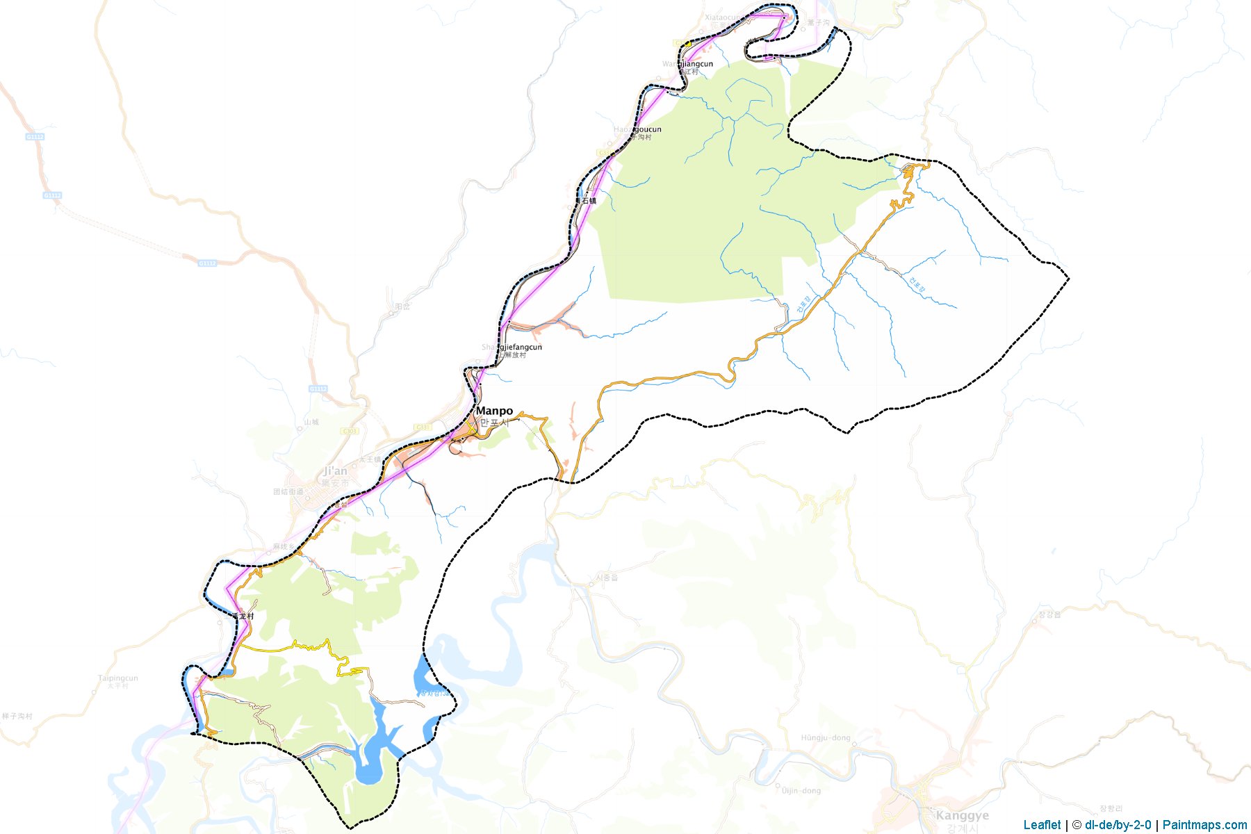 Manpho (Chagang-do) Map Cropping Samples-1