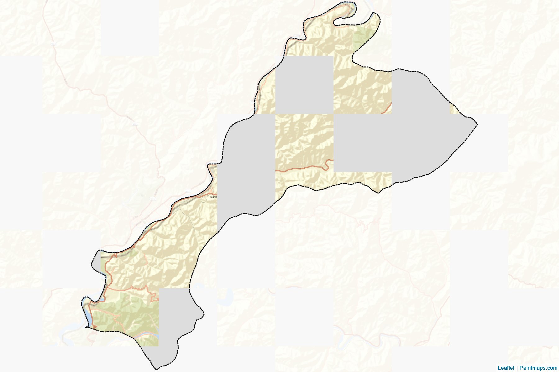 Manpho (Chagang-do) Map Cropping Samples-2