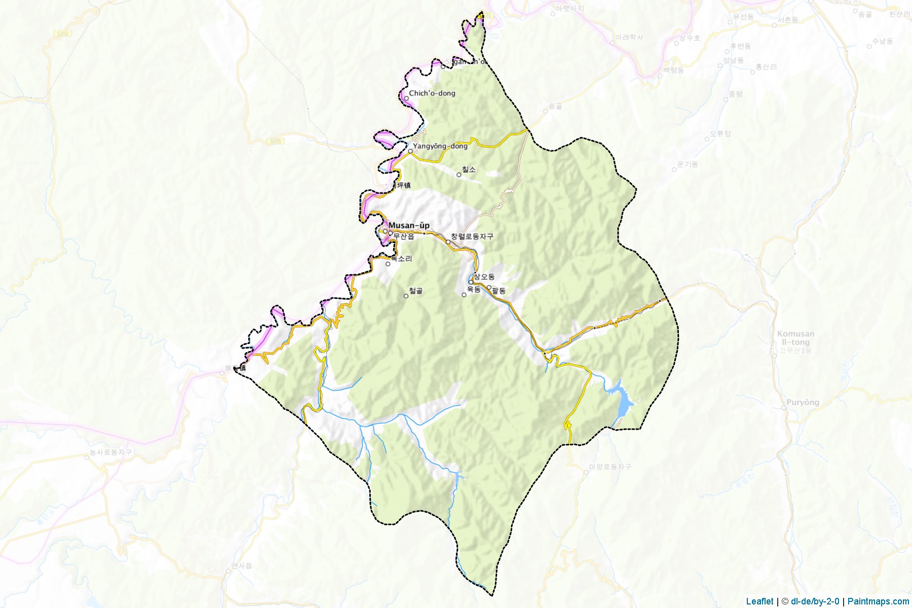 Musan (Hamgyong-bukto) Map Cropping Samples-1