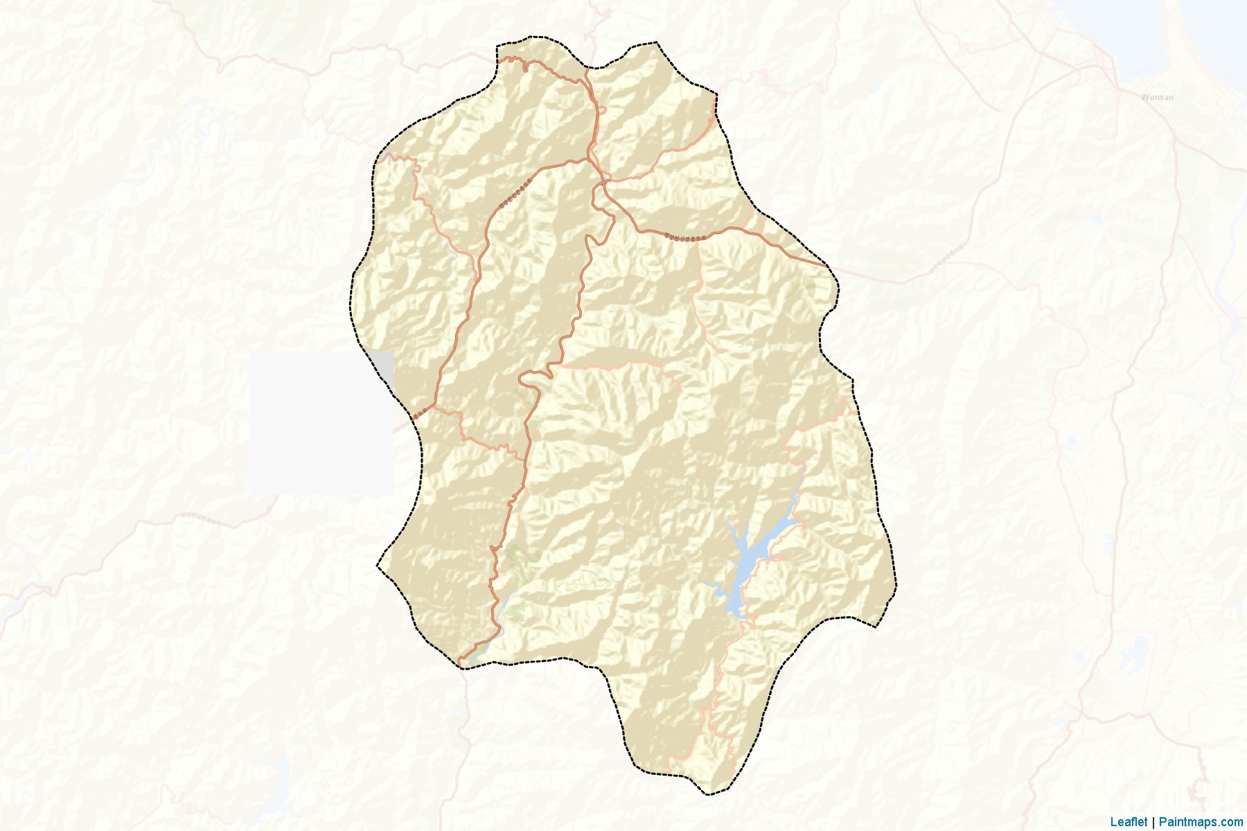 Muestras de recorte de mapas Popdong (Kangwŏn-do)-2