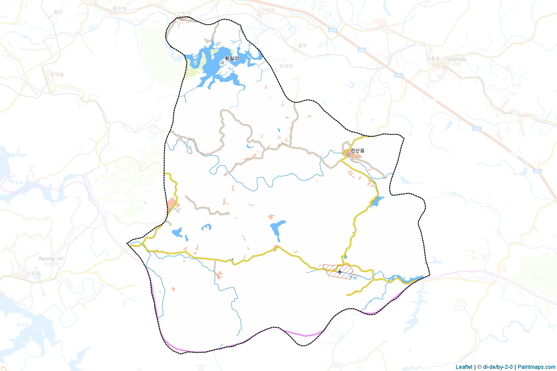 Muestras de recorte de mapas Rinsan (Hwanghae-bukto)-1