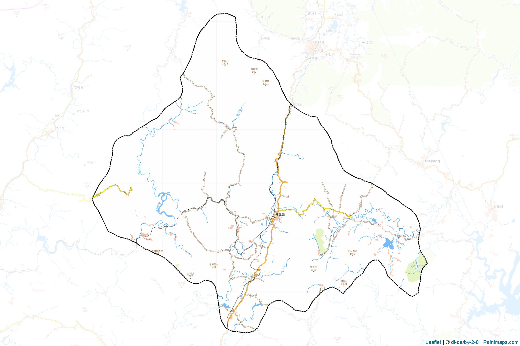 Muestras de recorte de mapas Sepho (Kangwŏn-do)-1