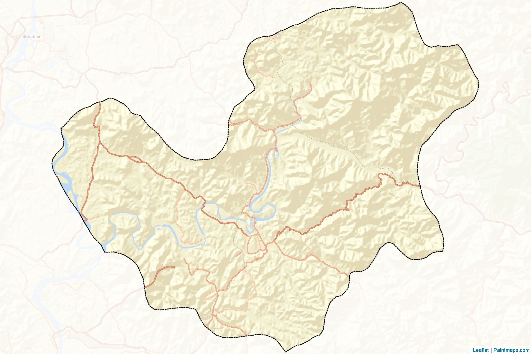 Muestras de recorte de mapas Songchon (P'yŏngan-namdo)-2