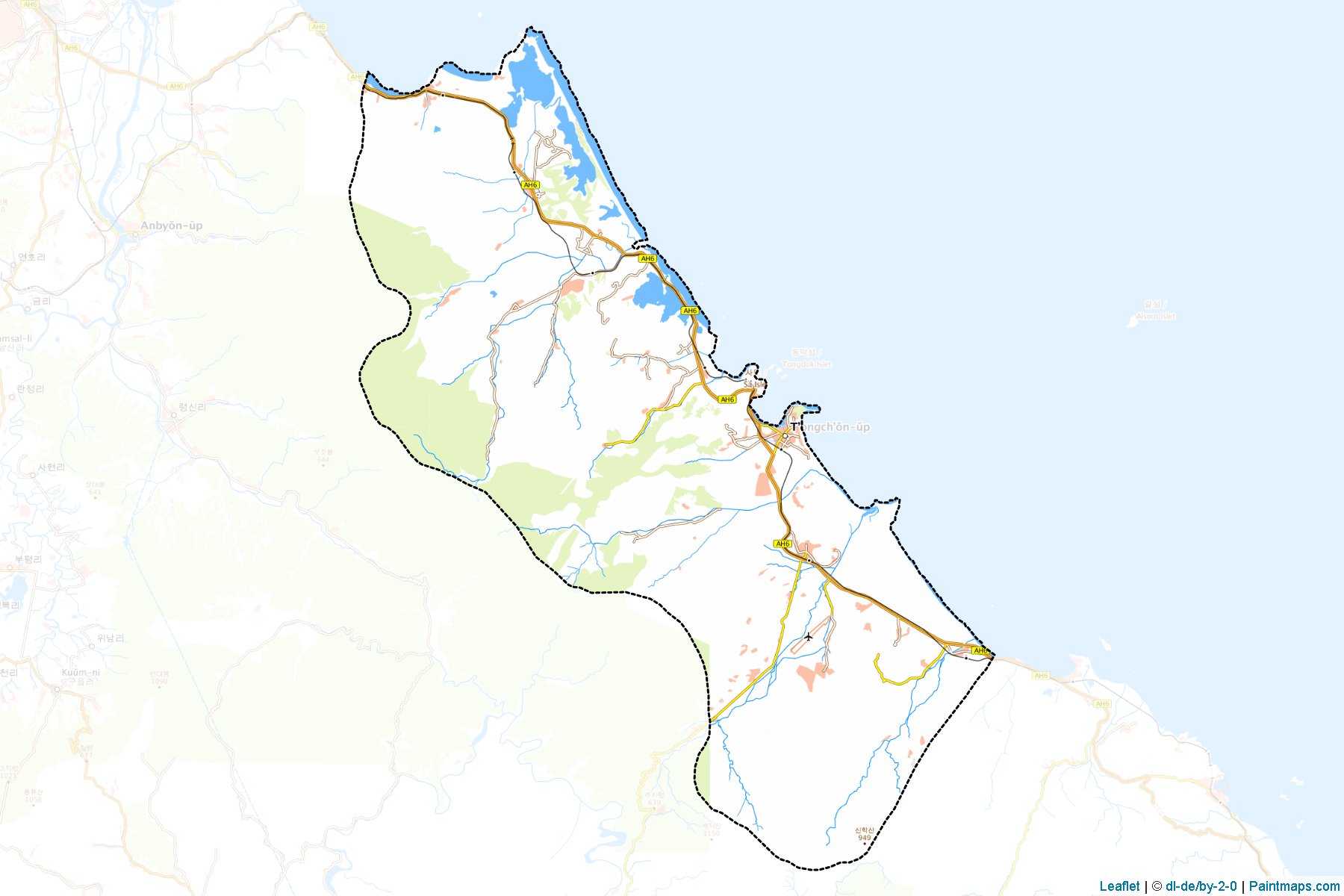 Thongchon (Kangwon-do) Map Cropping Samples-1