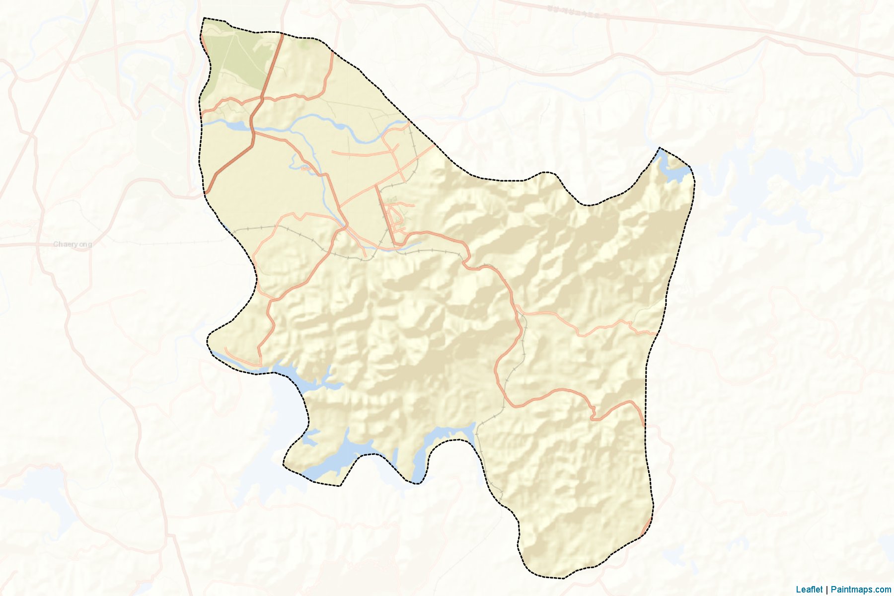 Muestras de recorte de mapas Unpha (Hwanghae-bukto)-2