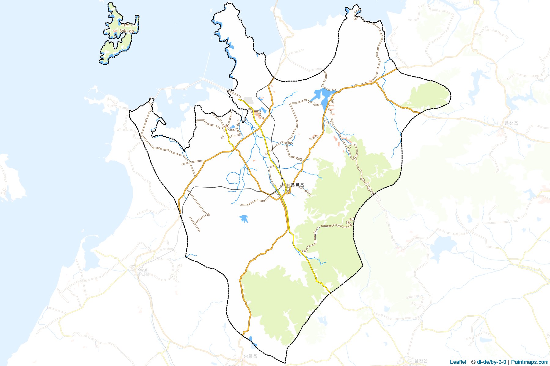 Muestras de recorte de mapas Unryul (Hwanghae-namdo)-1