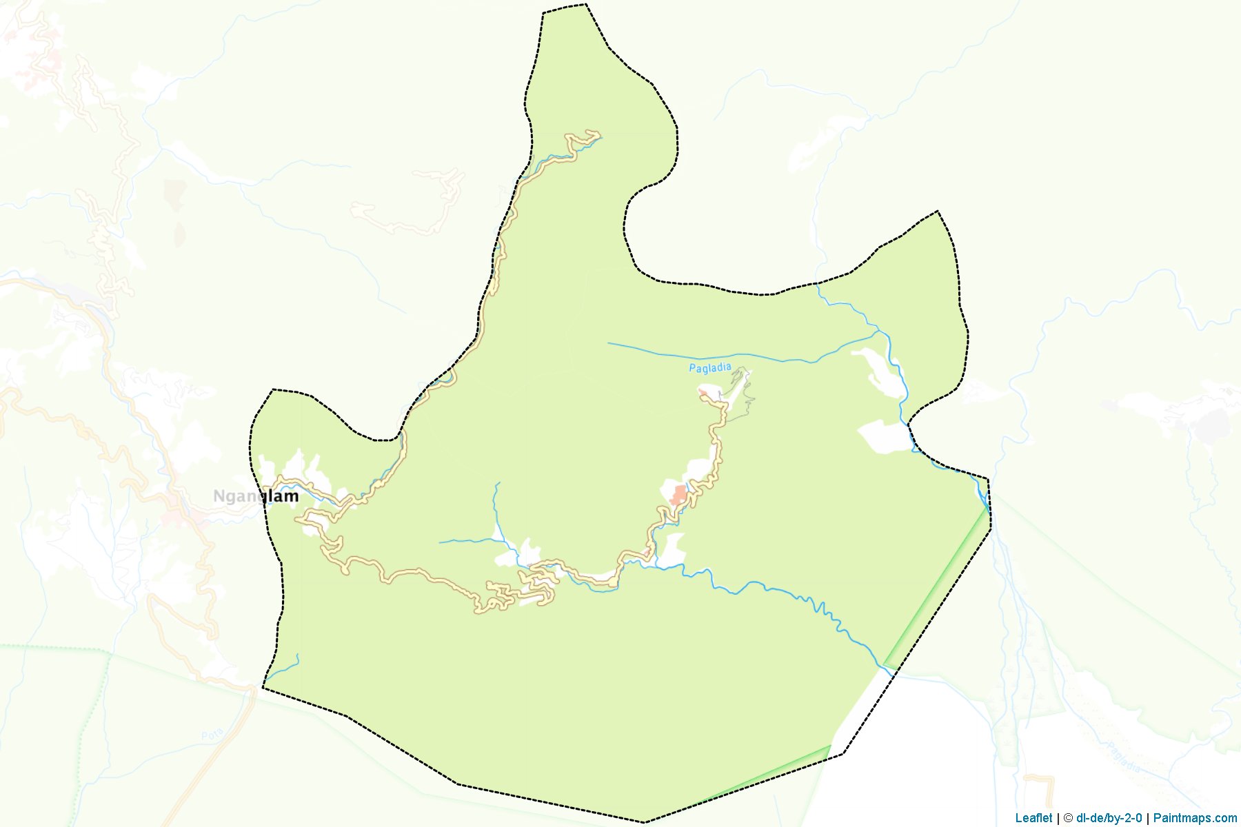 Muestras de recorte de mapas Chokhorling (Pemagatshel)-1