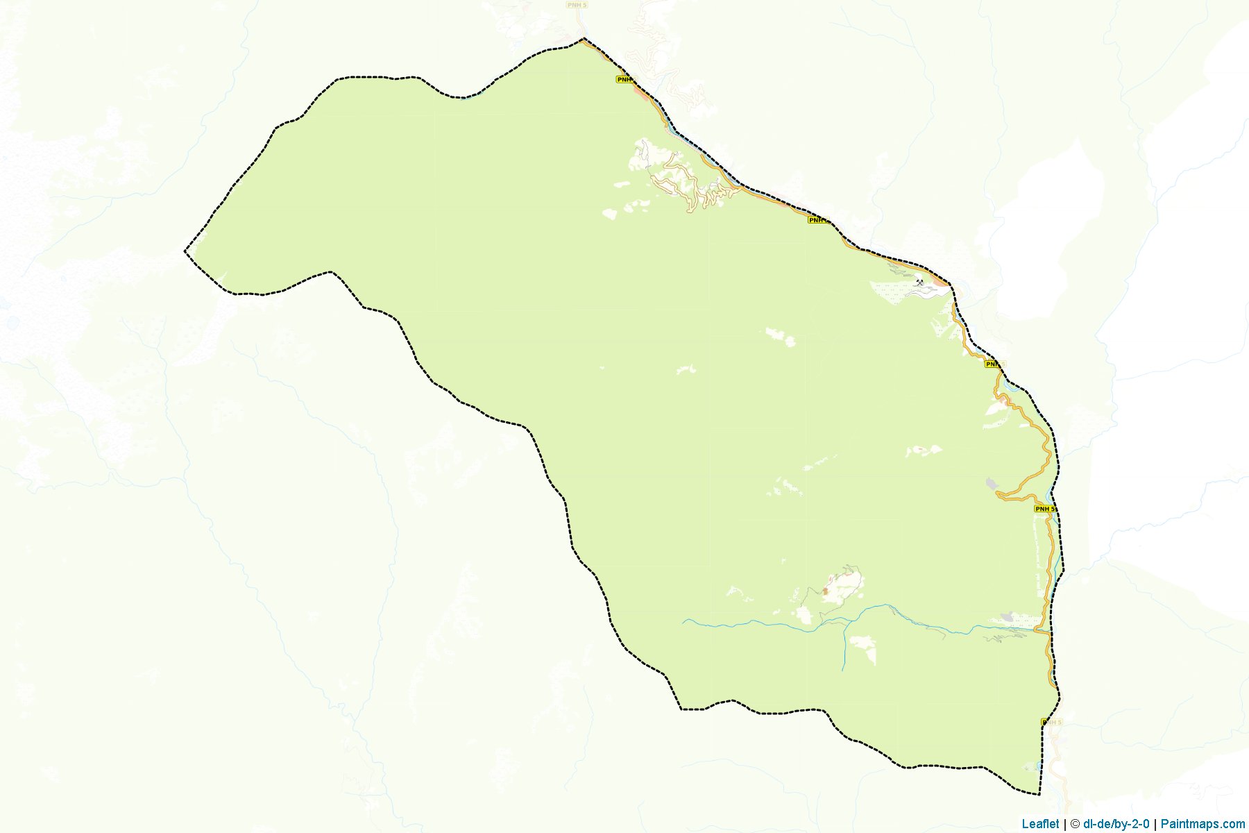 Muestras de recorte de mapas Daga (Wangdi Phodrang)-1