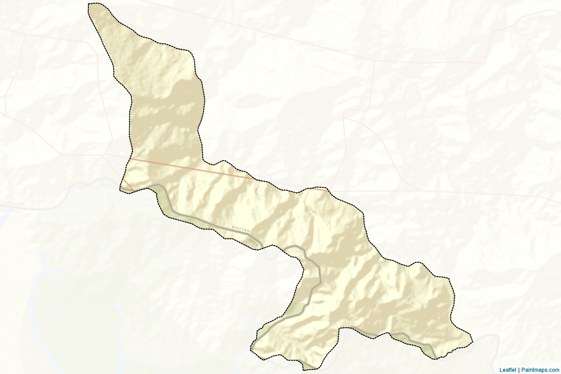 Muestras de recorte de mapas Dala (Chhukha)-2