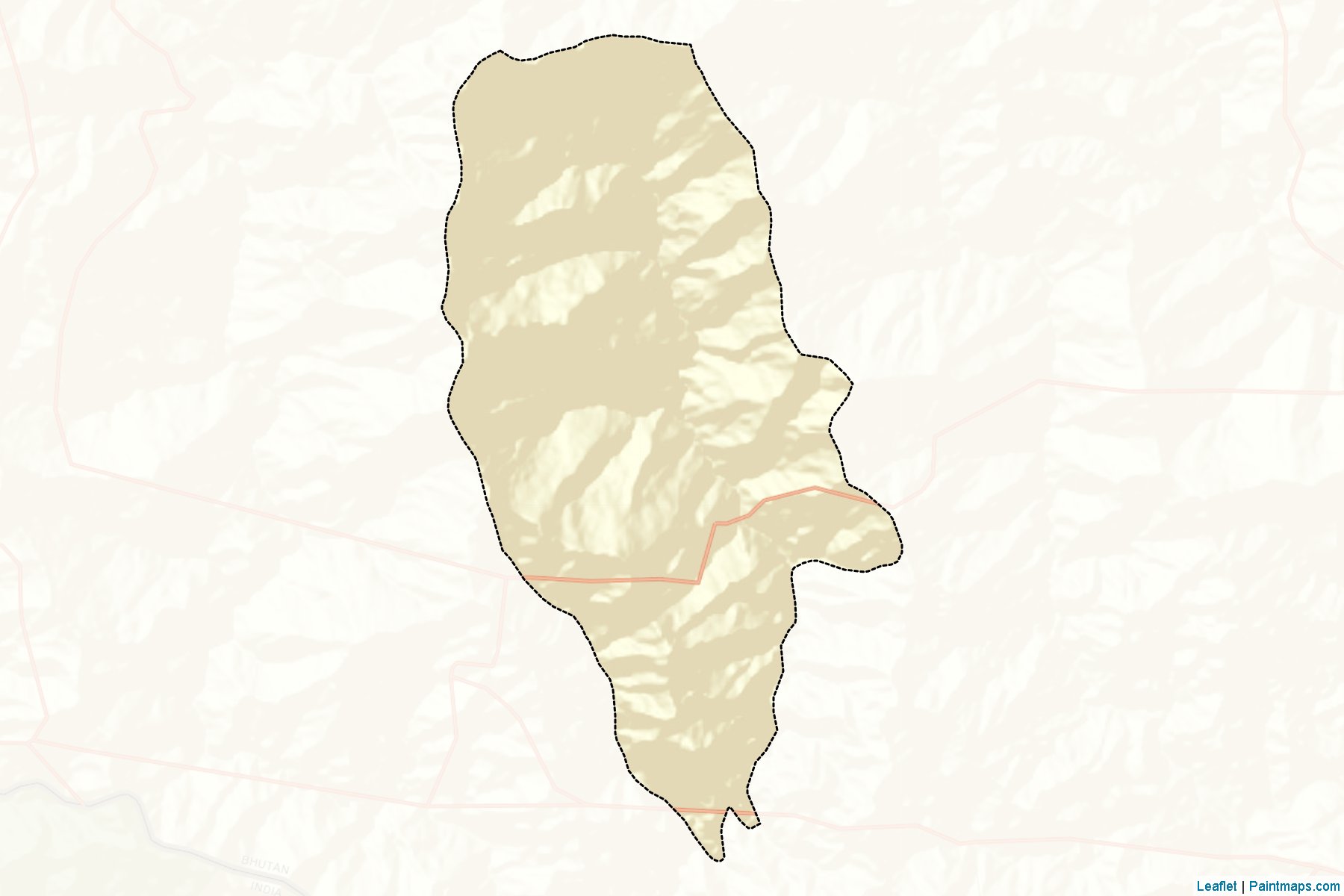 Muestras de recorte de mapas Getana (Chhukha)-2