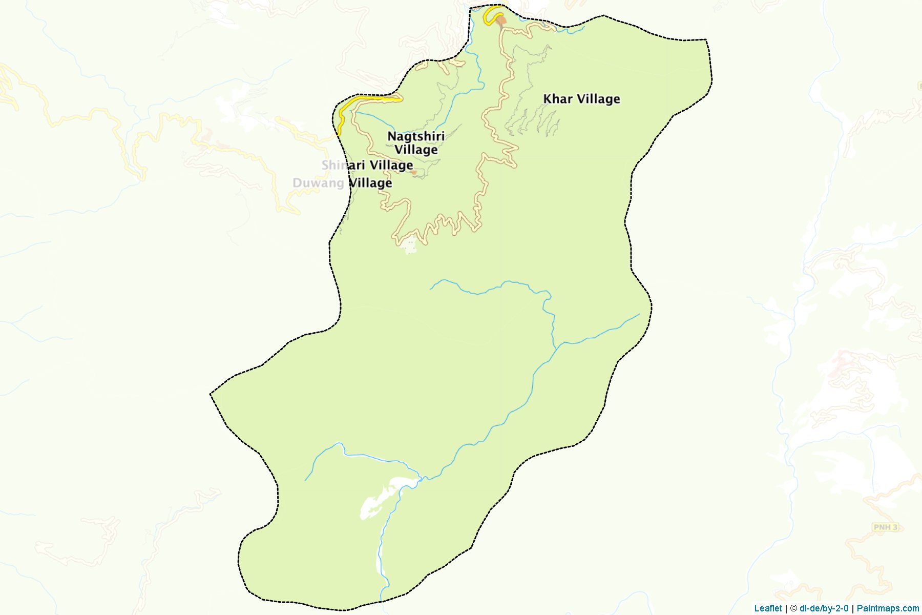 Muestras de recorte de mapas Khar (Pemagatshel)-1