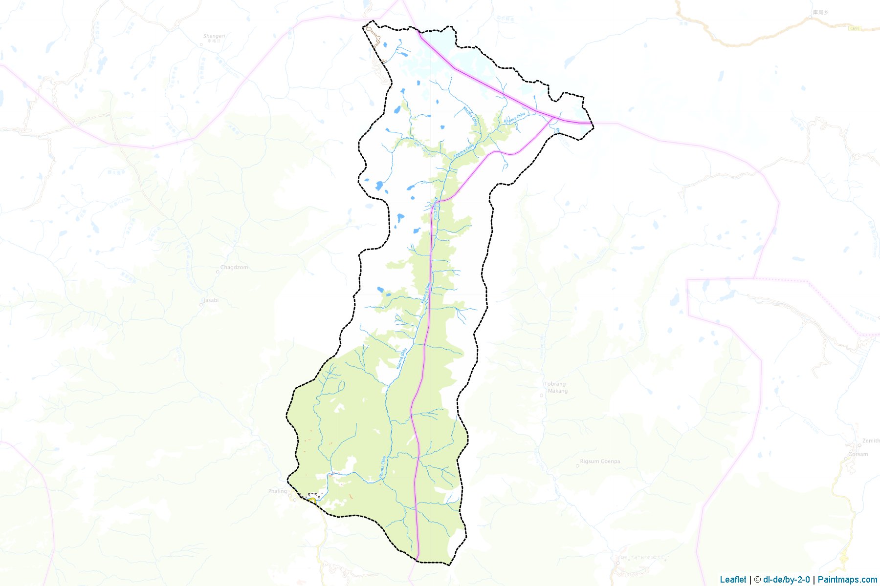 Muestras de recorte de mapas Khoma (Lhuntshi)-1