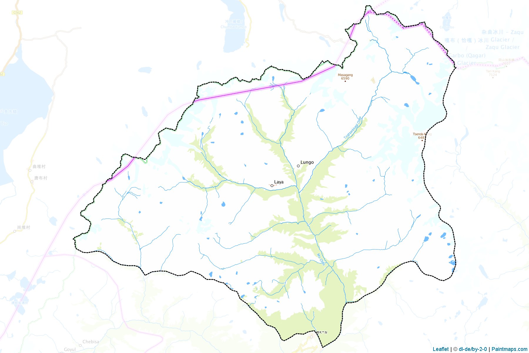 Muestras de recorte de mapas Laya (Gasa)-1