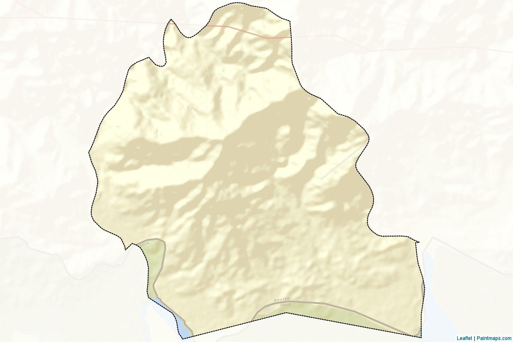 Muestras de recorte de mapas Lhamoizingkha (Daga)-2