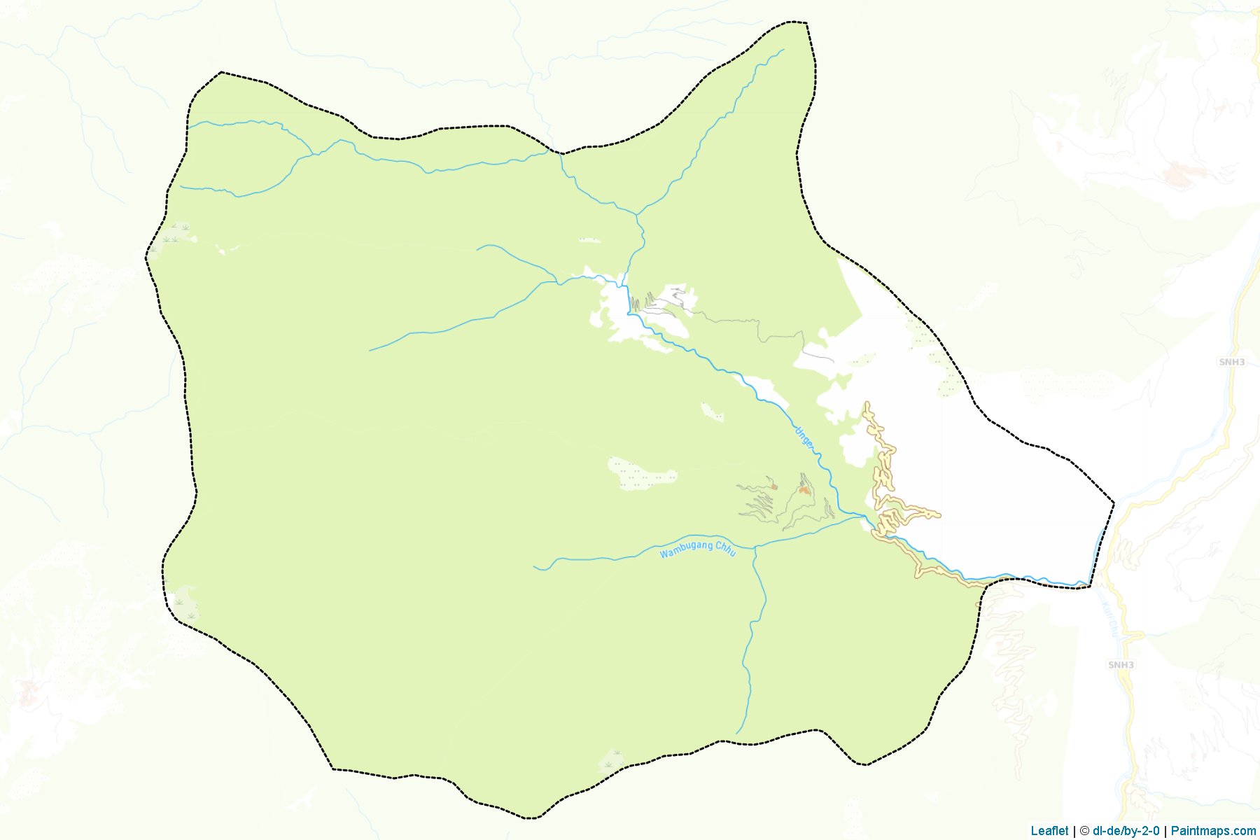 Muestras de recorte de mapas Metsho (Lhuntshi)-1