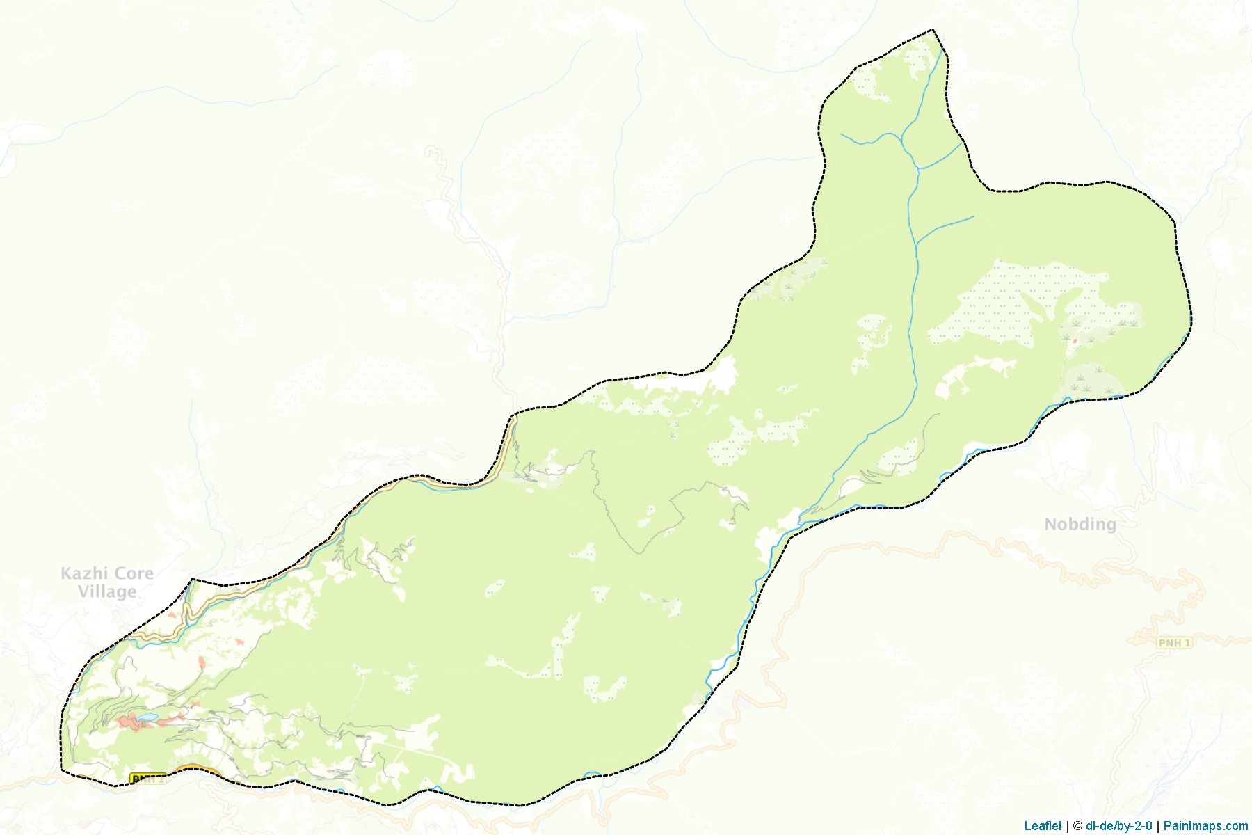 Nysho (Wangdue Phodrang) Map Cropping Samples-1