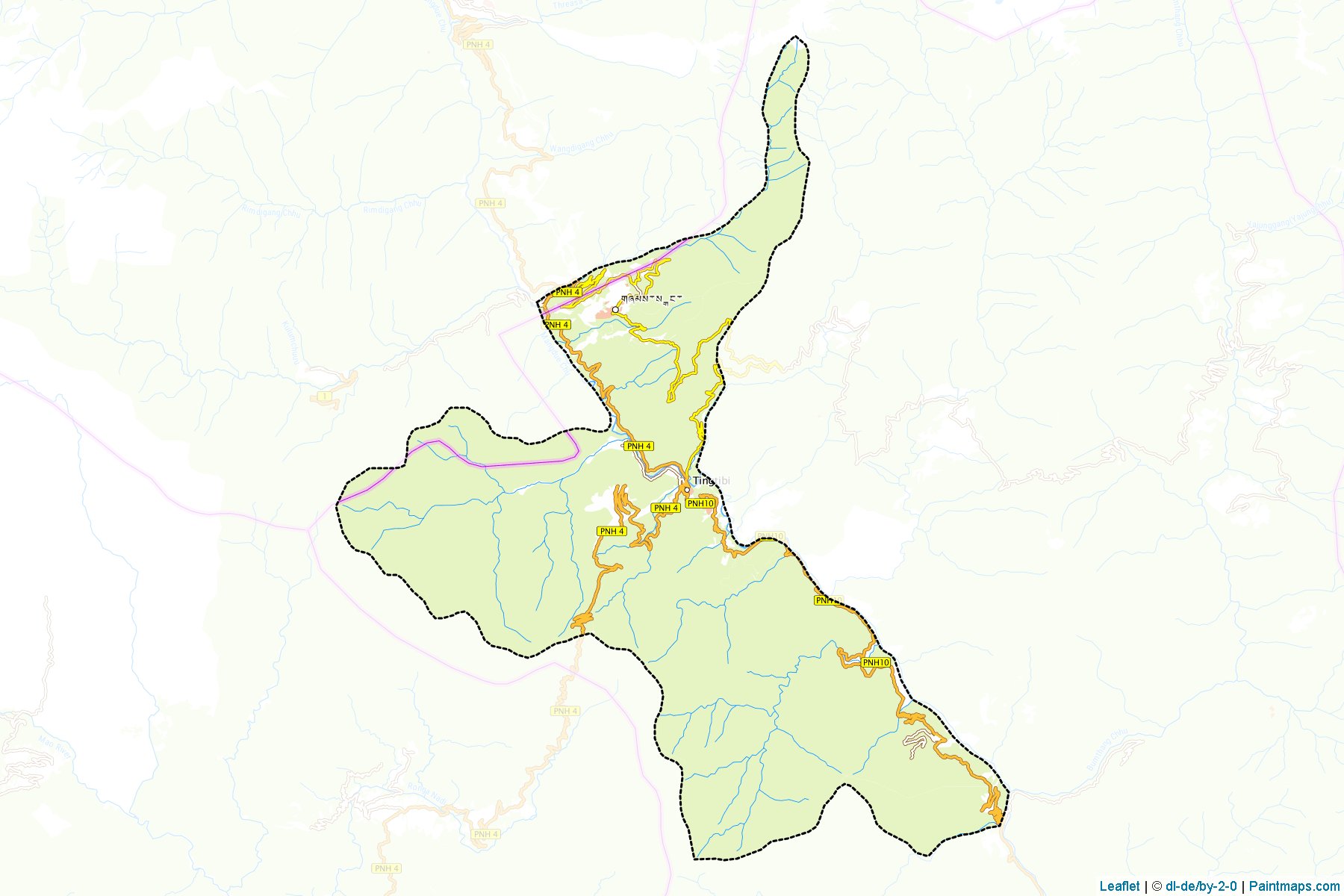 Trong (Zhemgang) Haritası Örnekleri-1