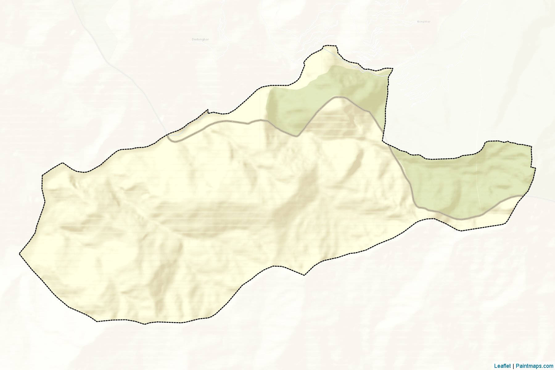 Muestras de recorte de mapas Yalang (Tashi Yangtse)-2