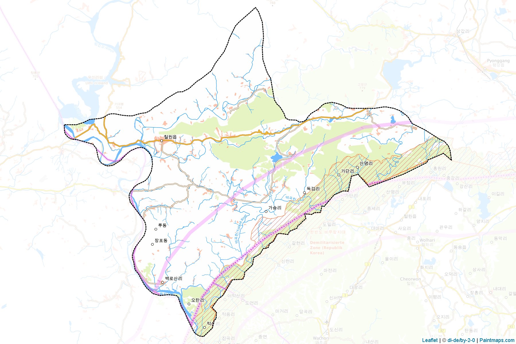 Cholwon (Kangwon-do) Map Cropping Samples-1