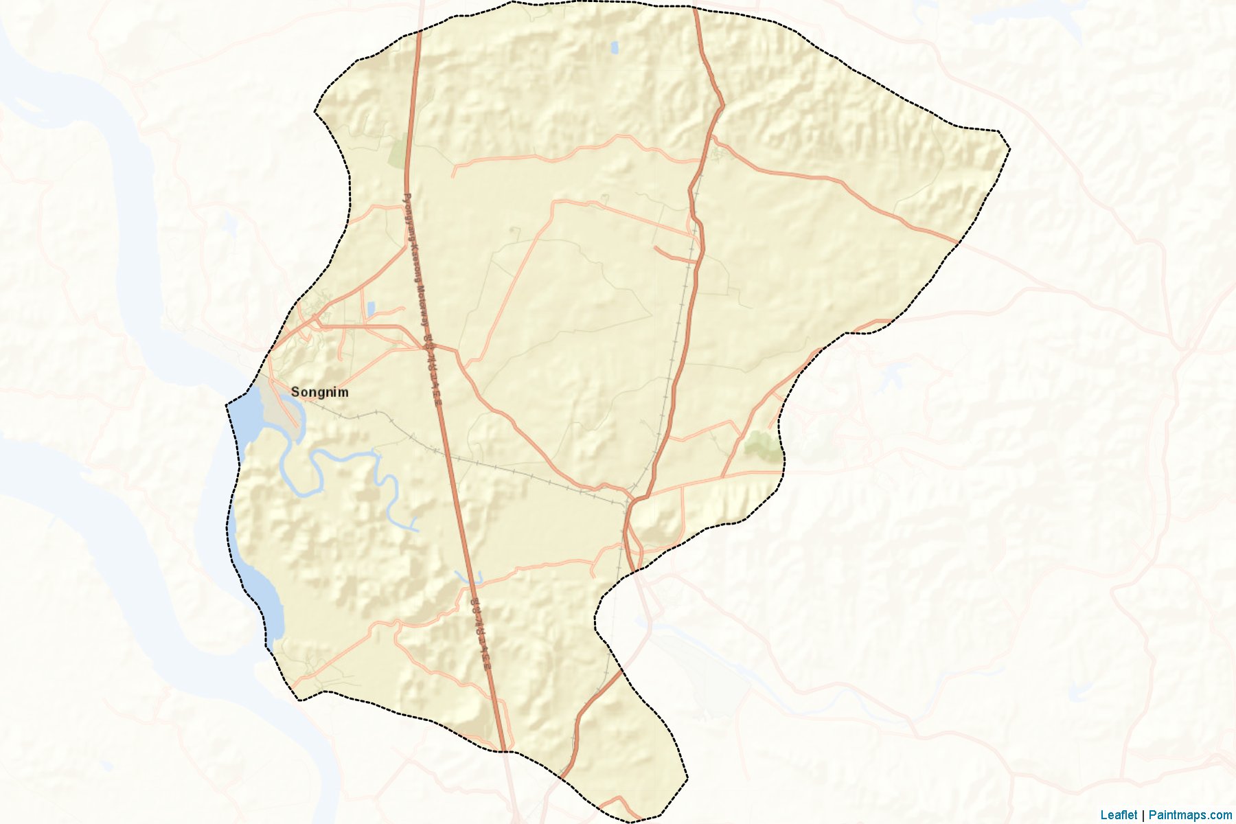 Muestras de recorte de mapas Hwangju (Hwanghae-bukto)-2