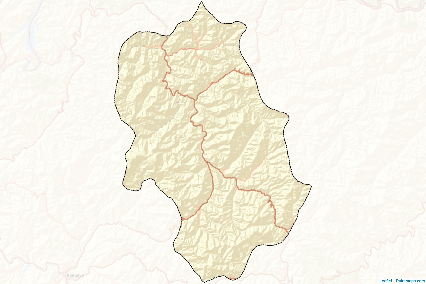 Muestras de recorte de mapas Hwaphyong (Chagang-do)-2