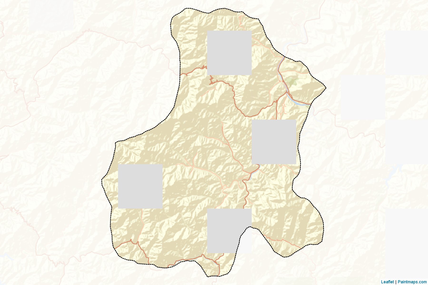 Muestras de recorte de mapas Jonchon (Chagang-do)-2