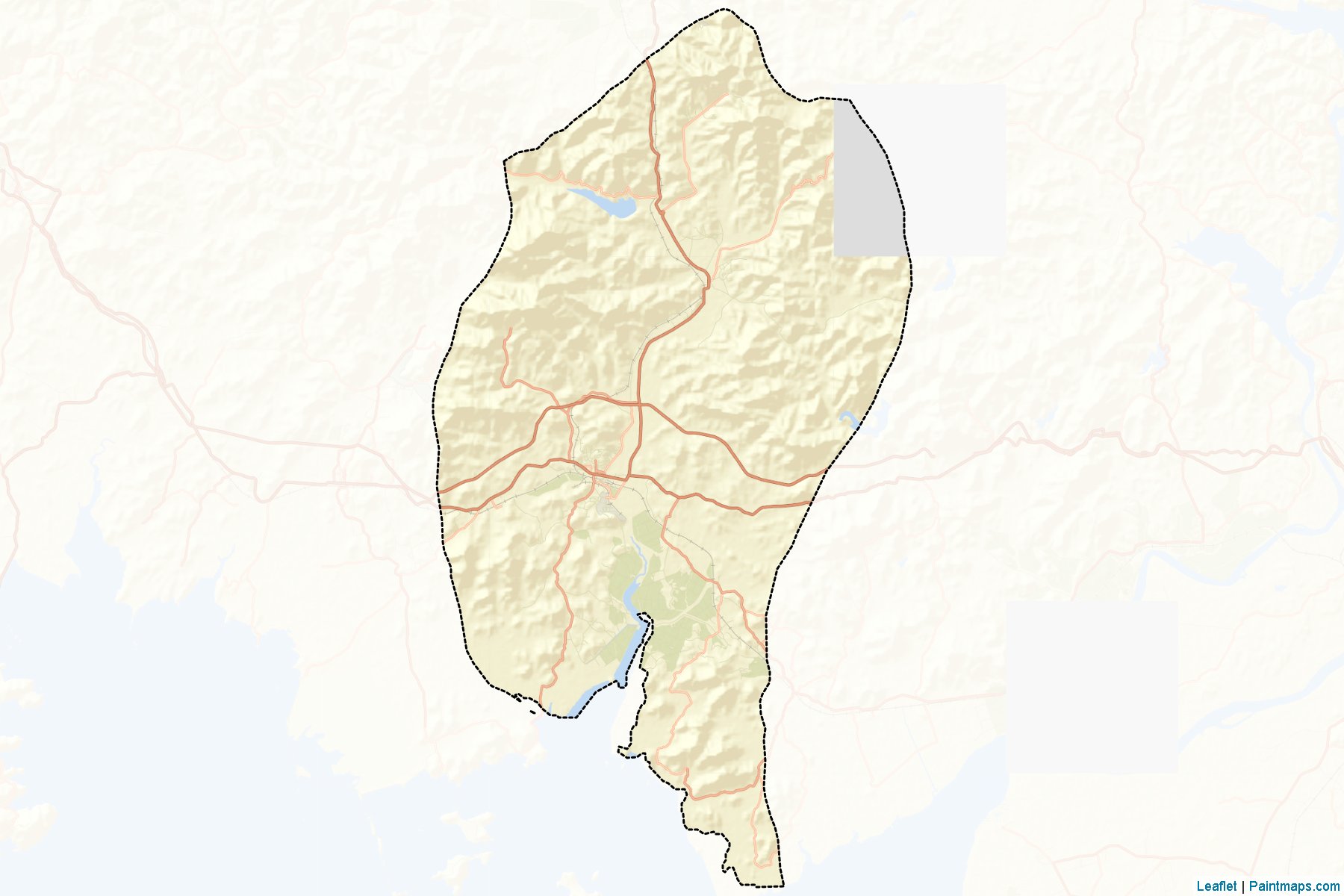 Muestras de recorte de mapas Jongju City (P'yŏngan-bukto)-2