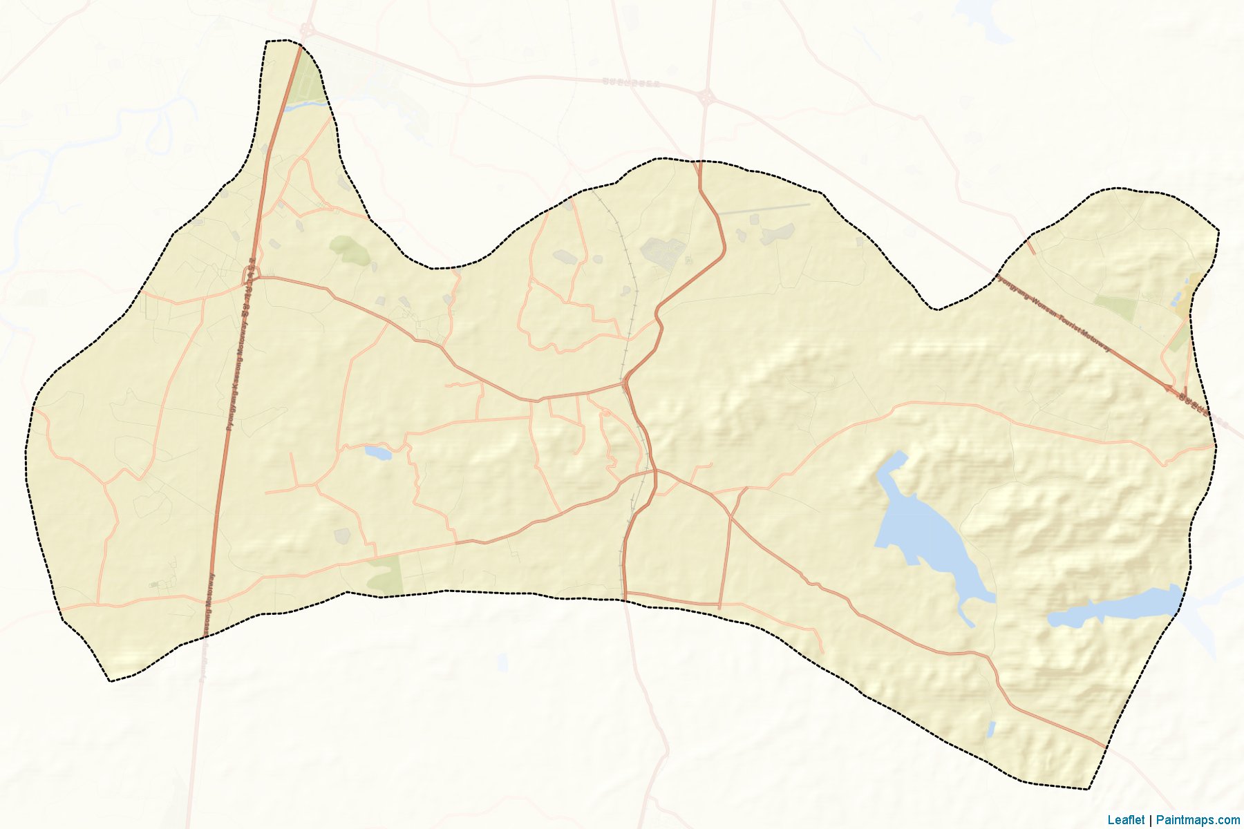 Muestras de recorte de mapas Junghwa (Hwanghae-bukto)-2