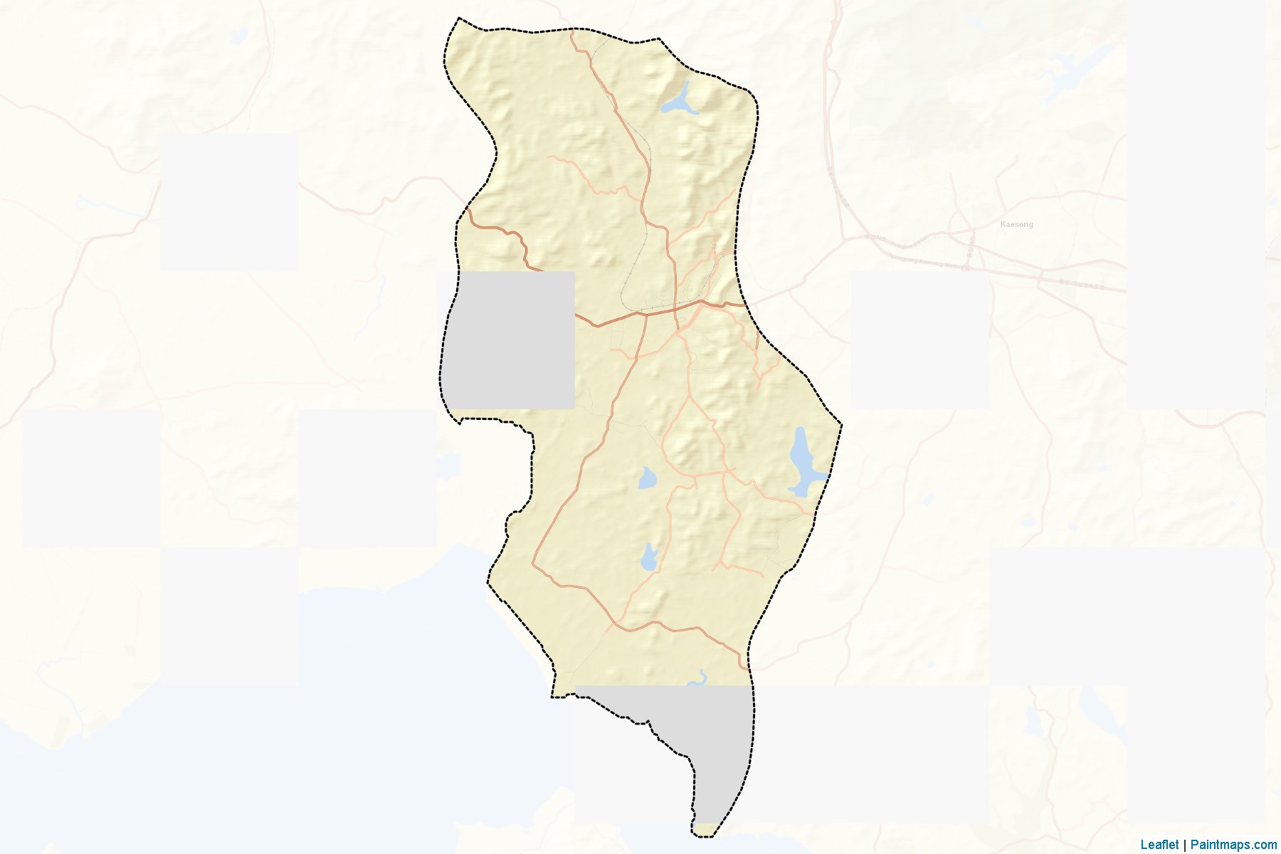 Muestras de recorte de mapas Kaepung (Hwanghae-bukto)-2