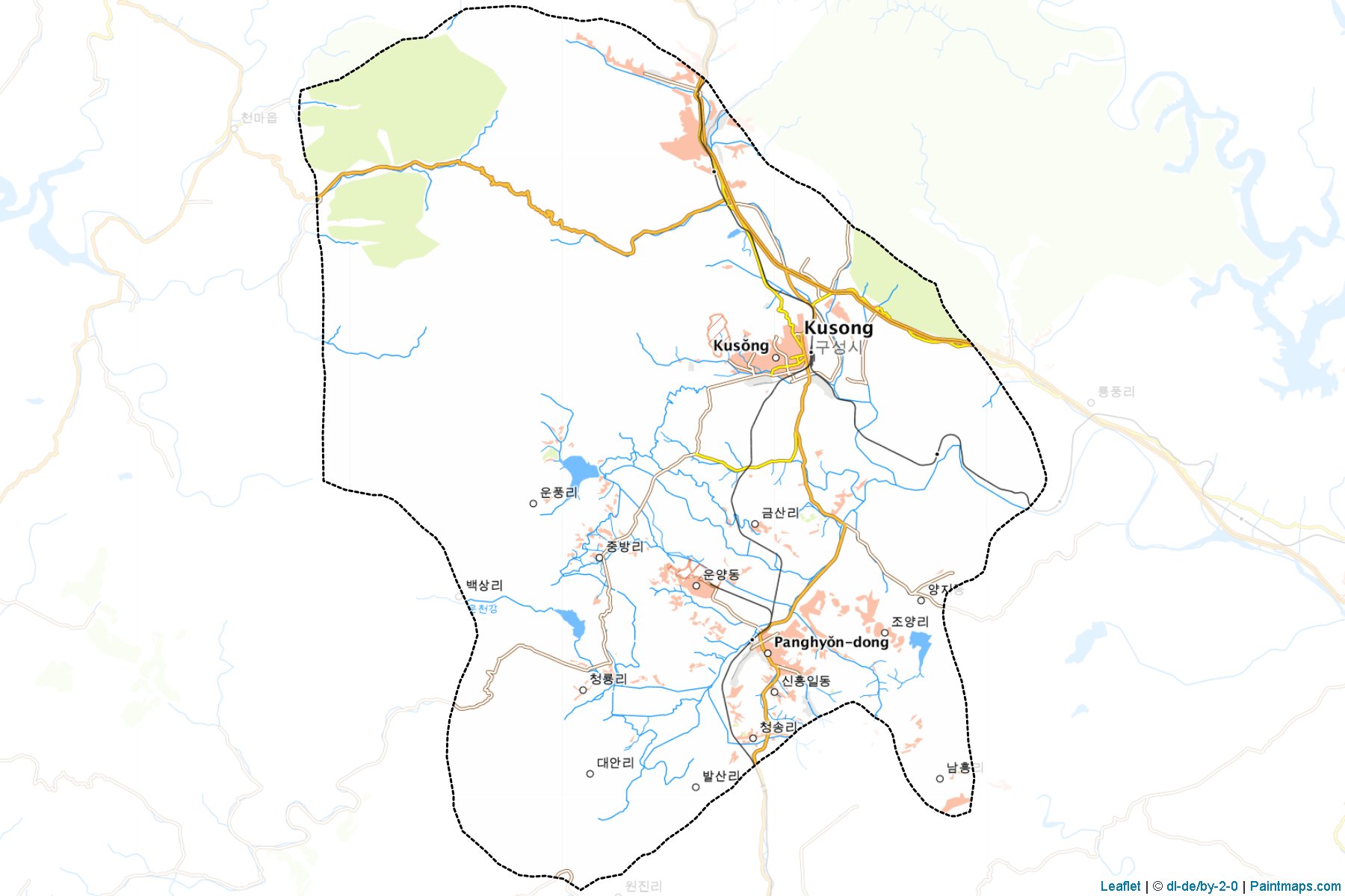 Kusong City (Kuzey Pyongan) Haritası Örnekleri-1