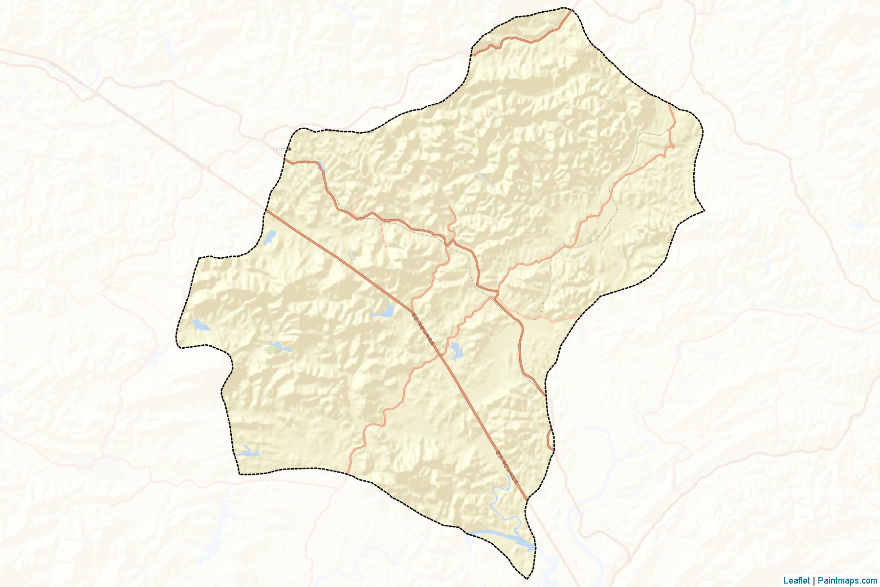 Muestras de recorte de mapas Phyongsan (Hwanghae-bukto)-2