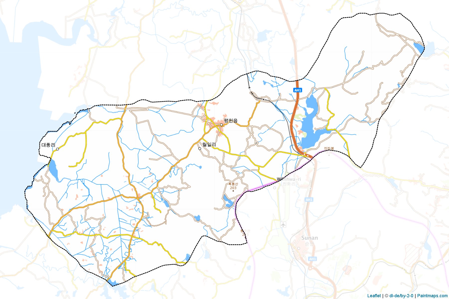 Phyongwon (P'yongan-namdo) Map Cropping Samples-1