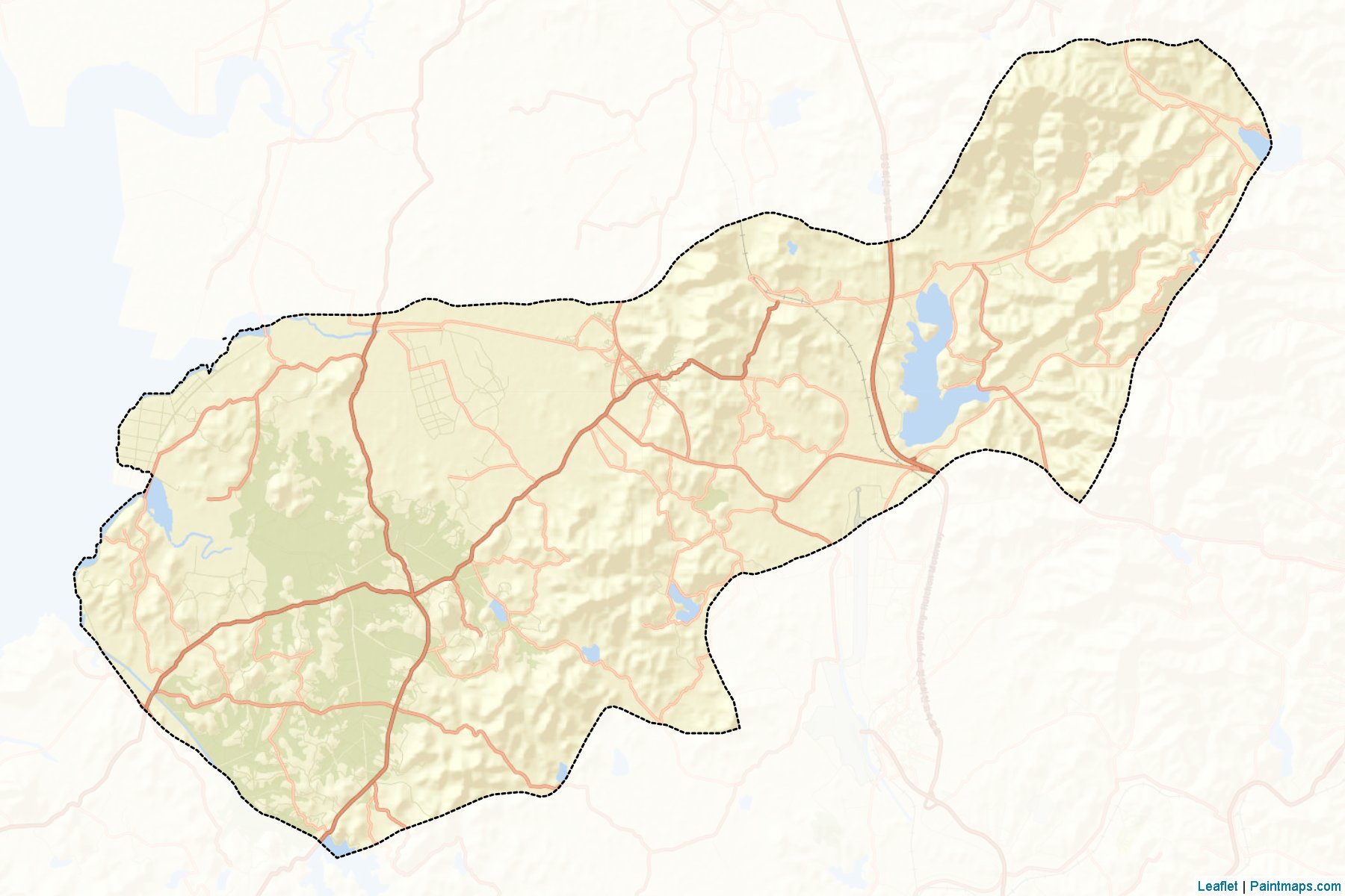 Muestras de recorte de mapas Phyongwon (P'yŏngan-namdo)-2