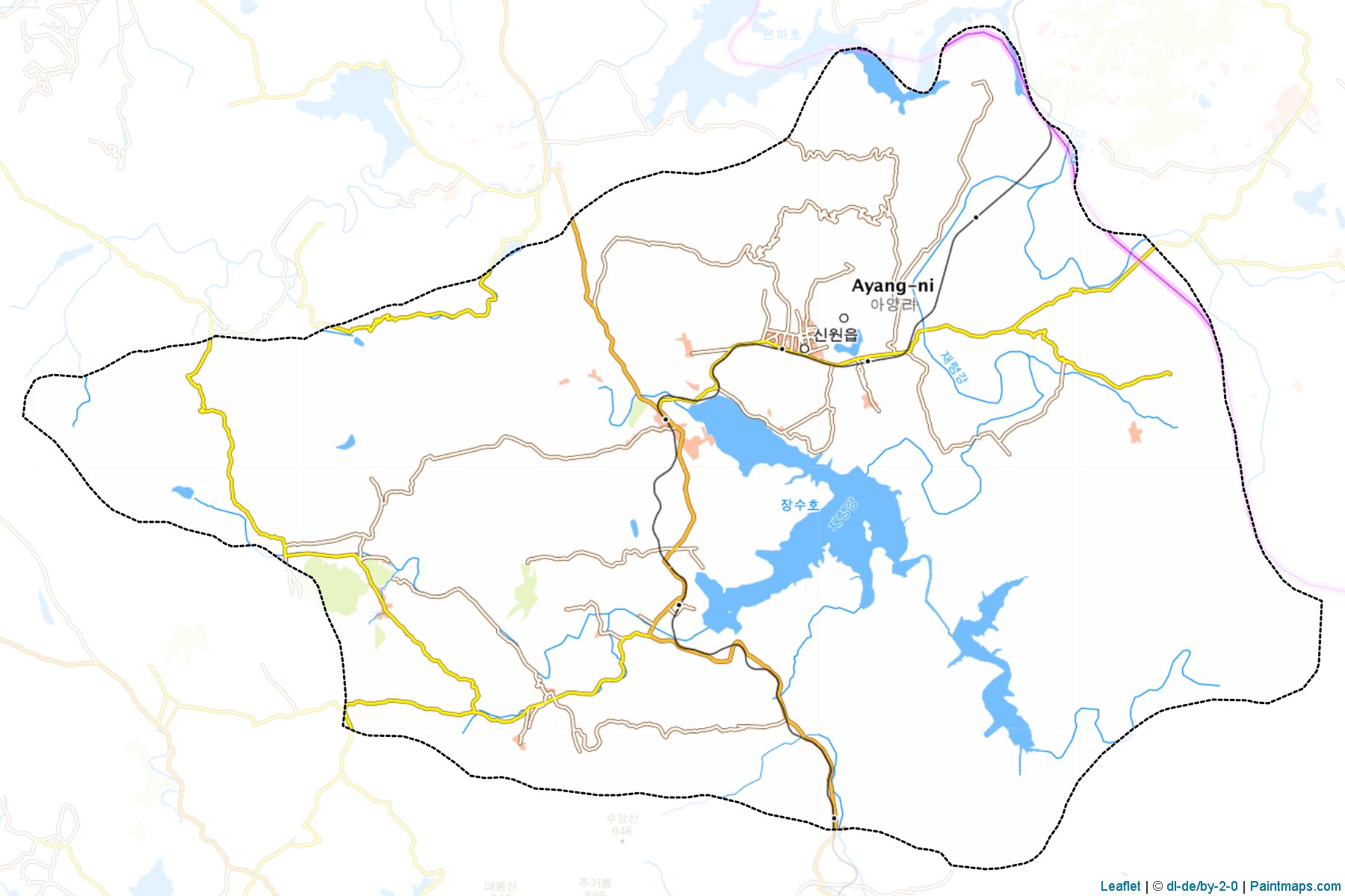 Muestras de recorte de mapas Sinwon (Hwanghae-namdo)-1