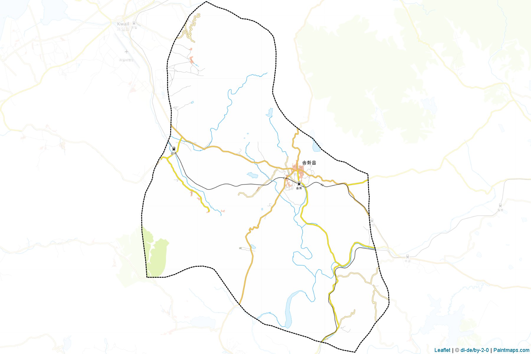 Muestras de recorte de mapas Songhwa (Hwanghae-namdo)-1