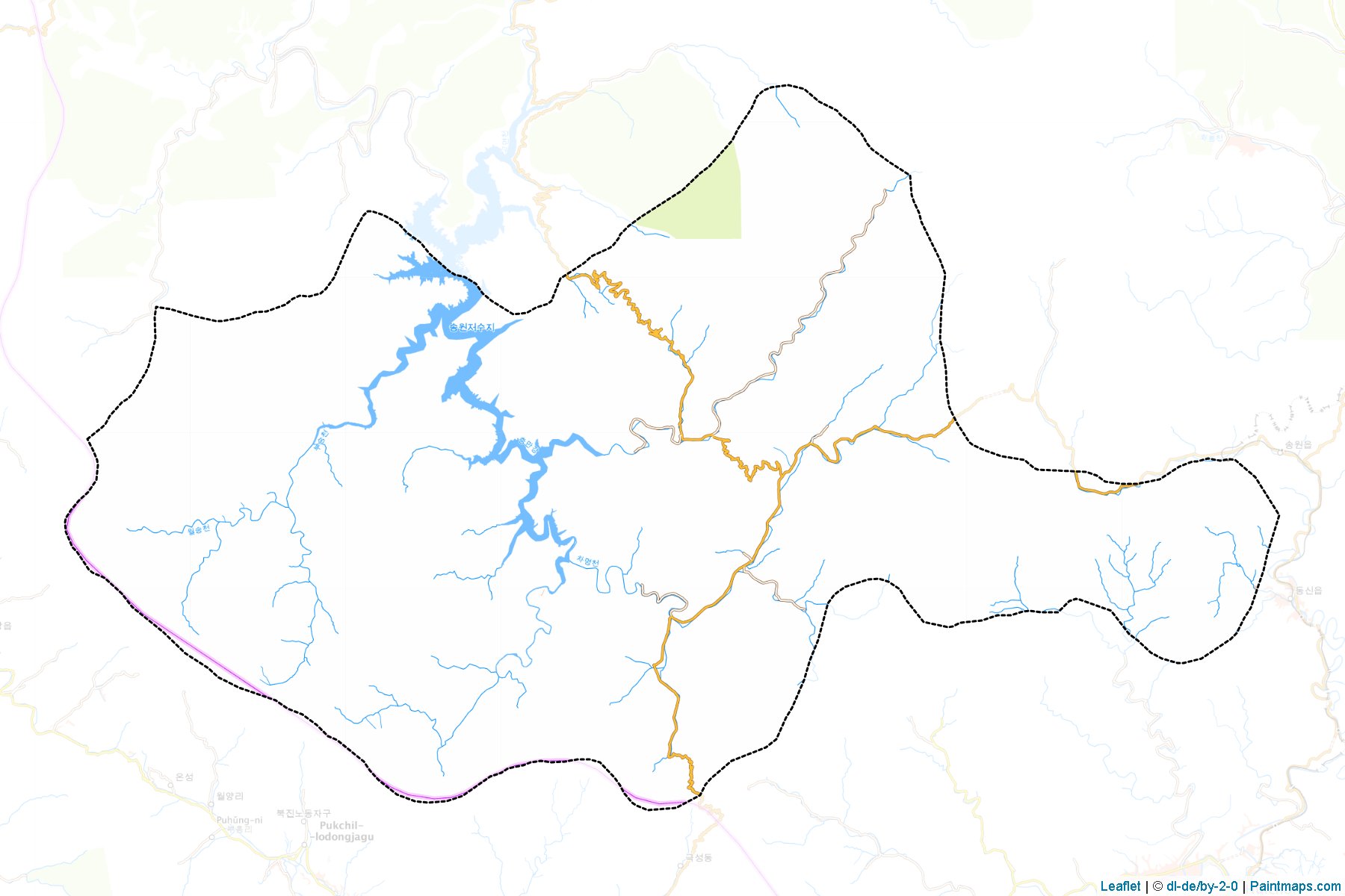 Muestras de recorte de mapas Songwon (Chagang-do)-1