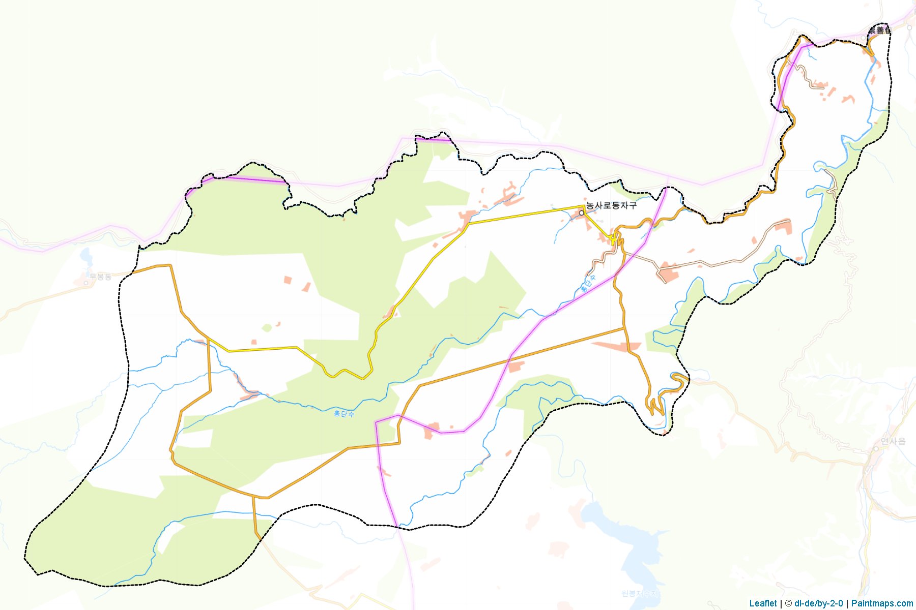 Muestras de recorte de mapas Taehongdan (Ryanggang)-1