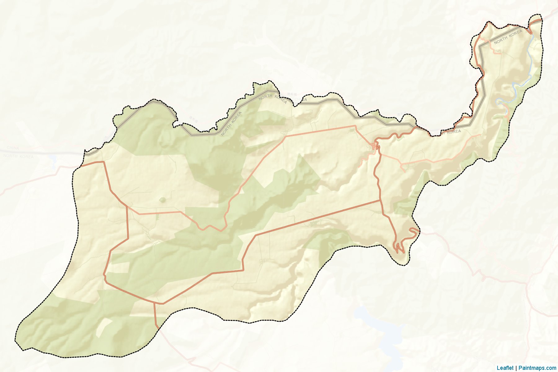 Muestras de recorte de mapas Taehongdan (Ryanggang)-2